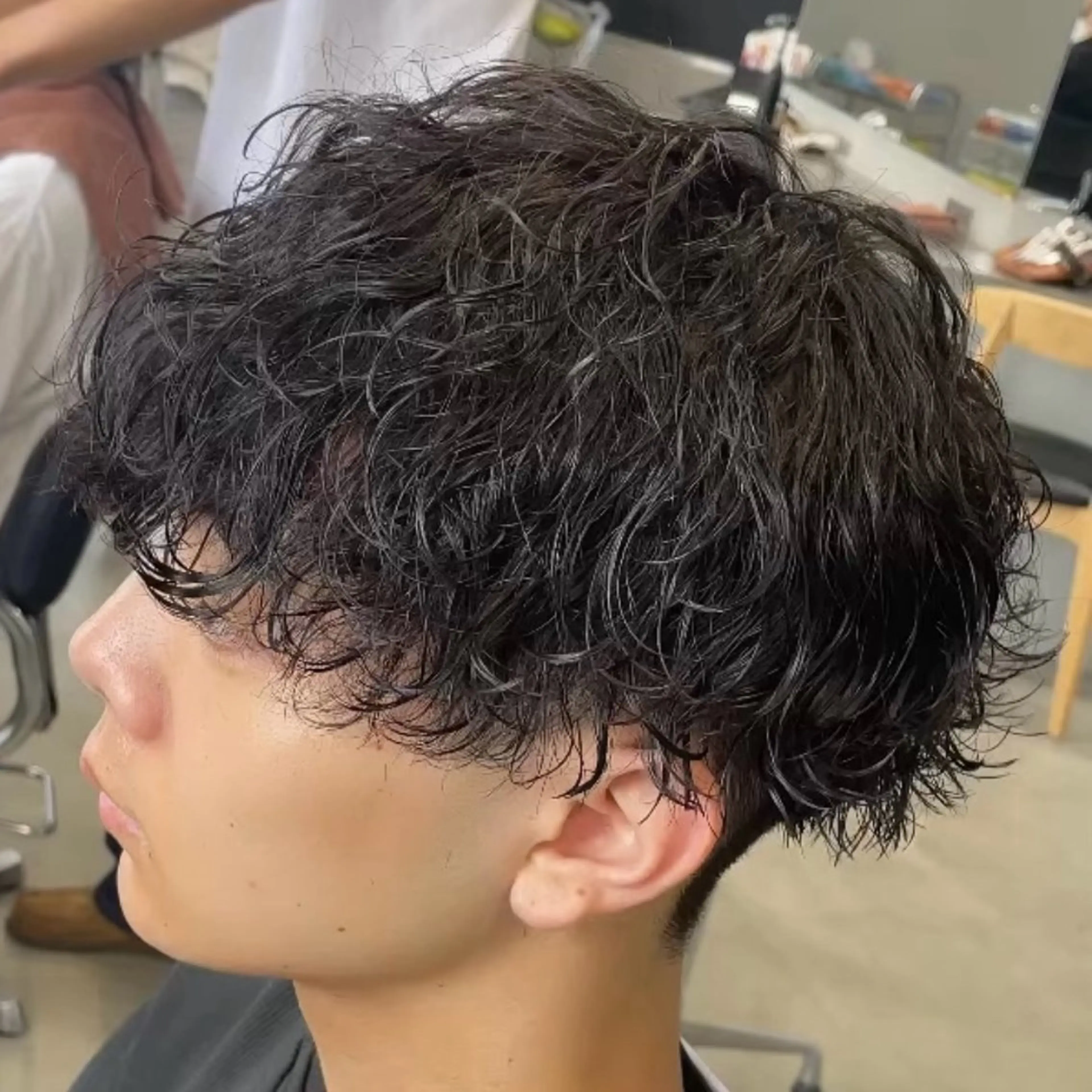 ミディアム パーマ ヘアアレンジ メンズ fifth 石川 凪のヘアスタイル