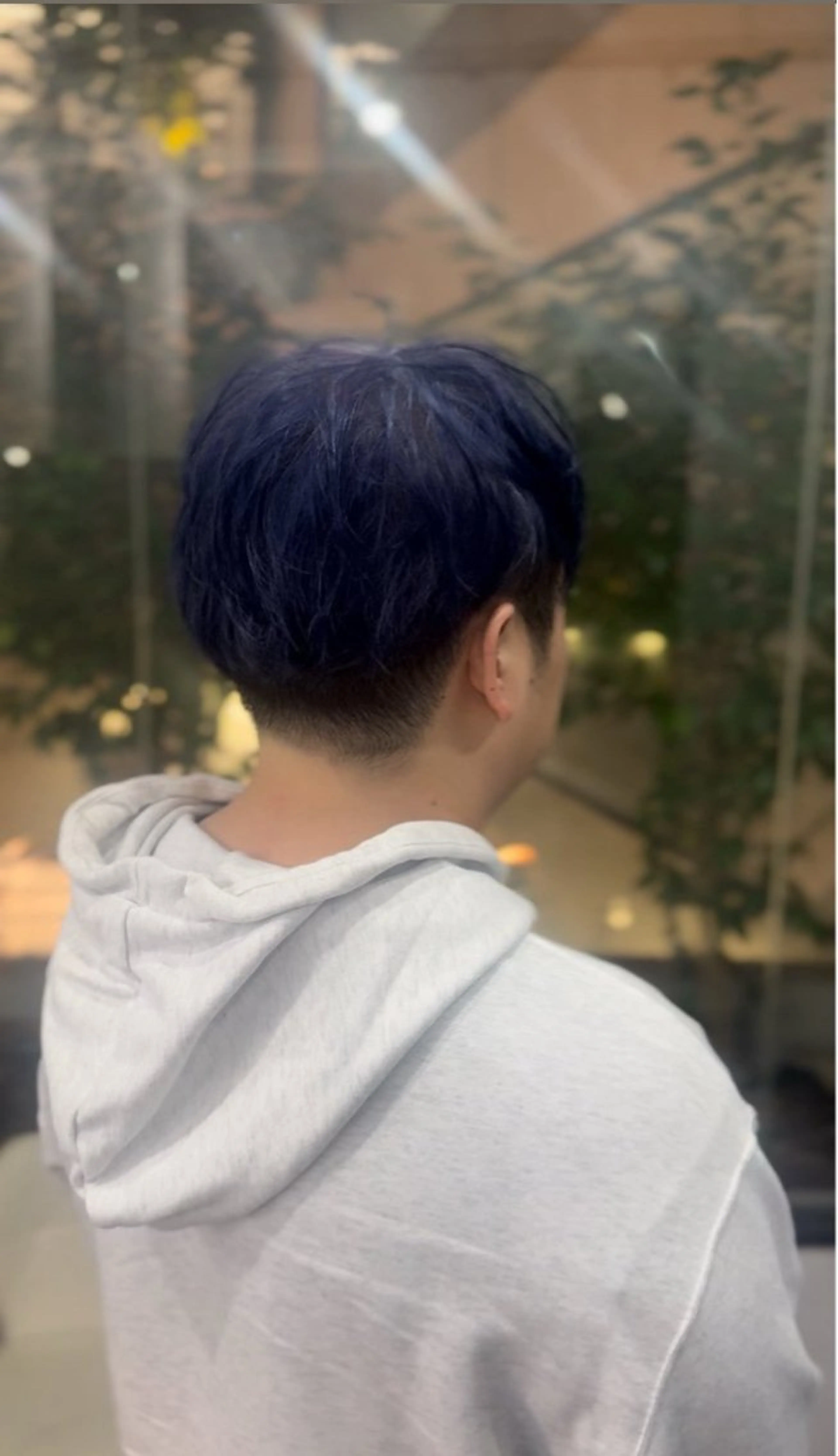 カラー メンズ ブルーカラー ネイビーカラー ヘアカラー 【ili 梅田】 🐰清水 梨央🤍のヘアスタイル