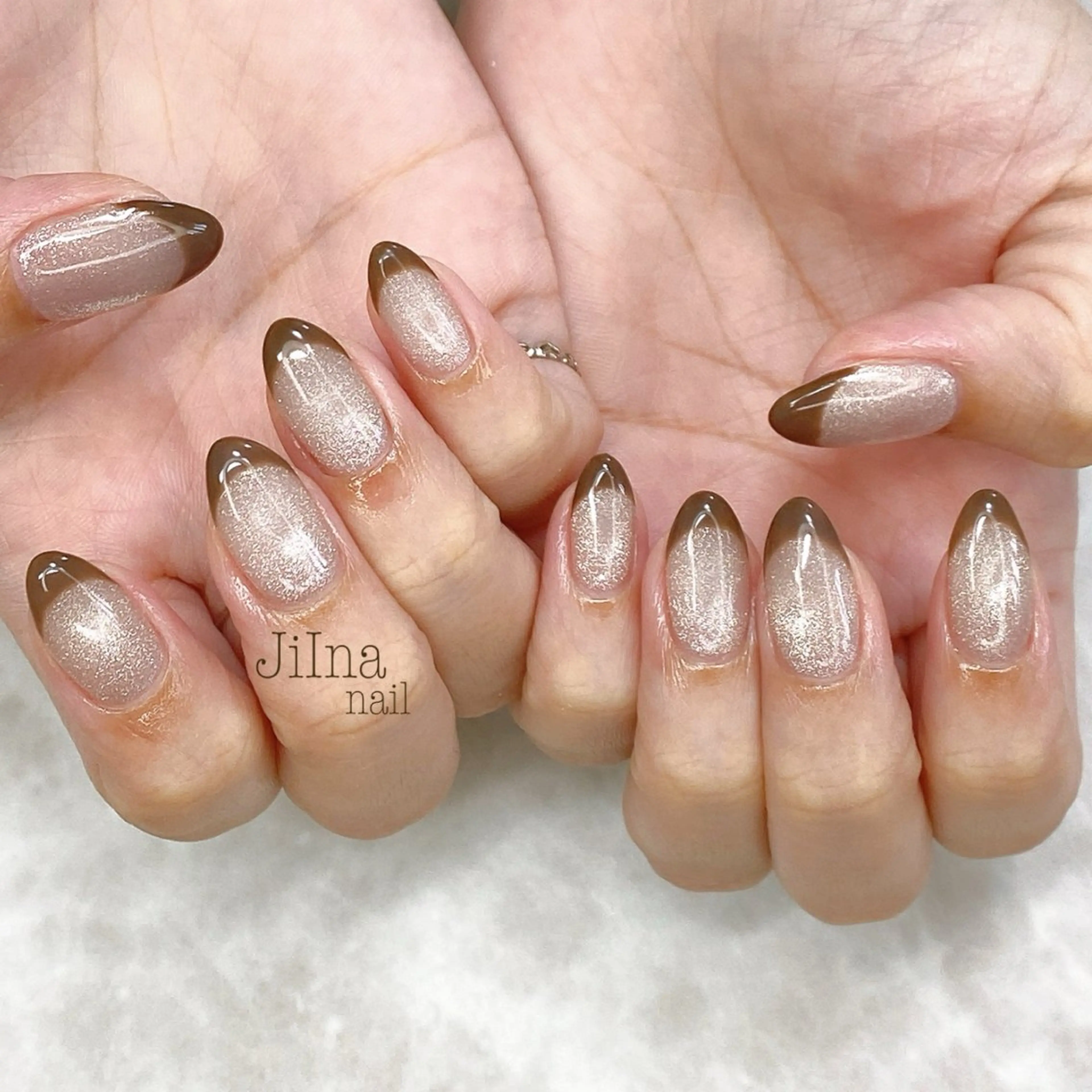 ネイル フレンチネイル マグネットネイル JiIna nailのネイルデザイン