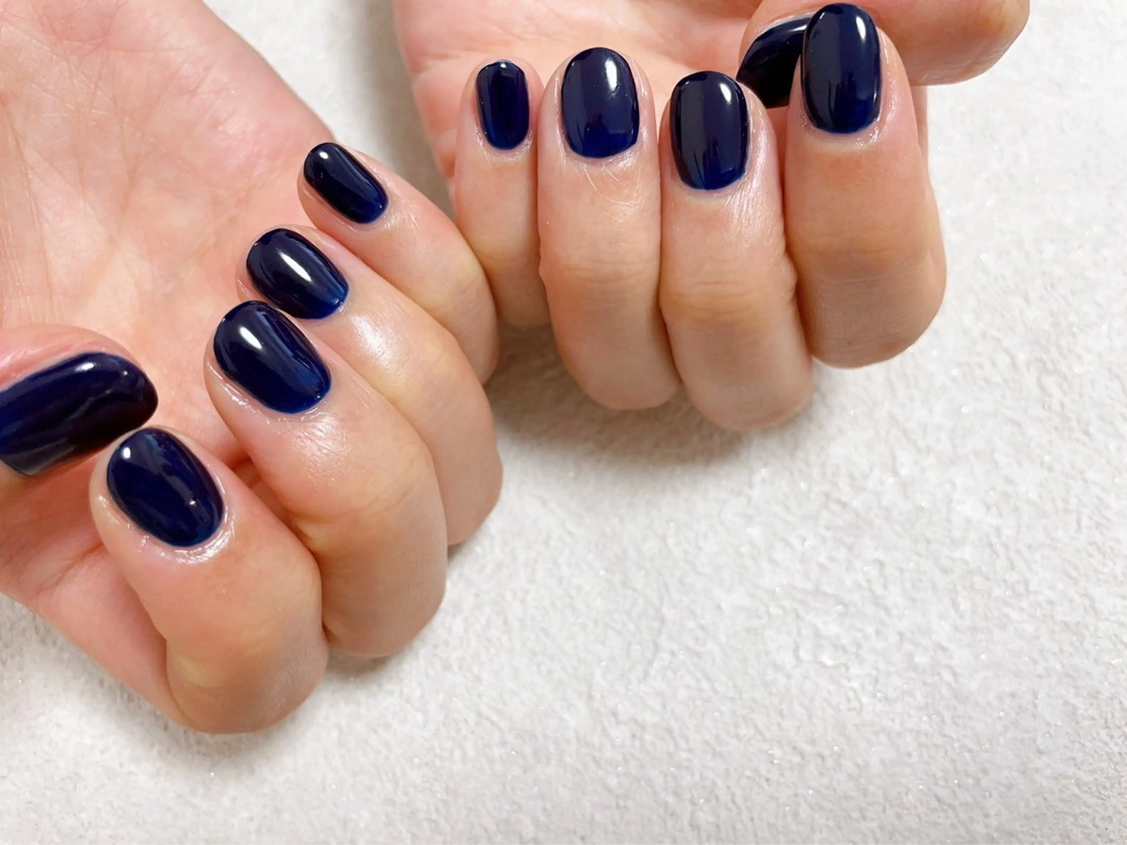 ネイル フットネイル ジェルネイル メンズネイル ネイビー ワンカラーネイル kiki nail たまプラーザのネイルデザイン