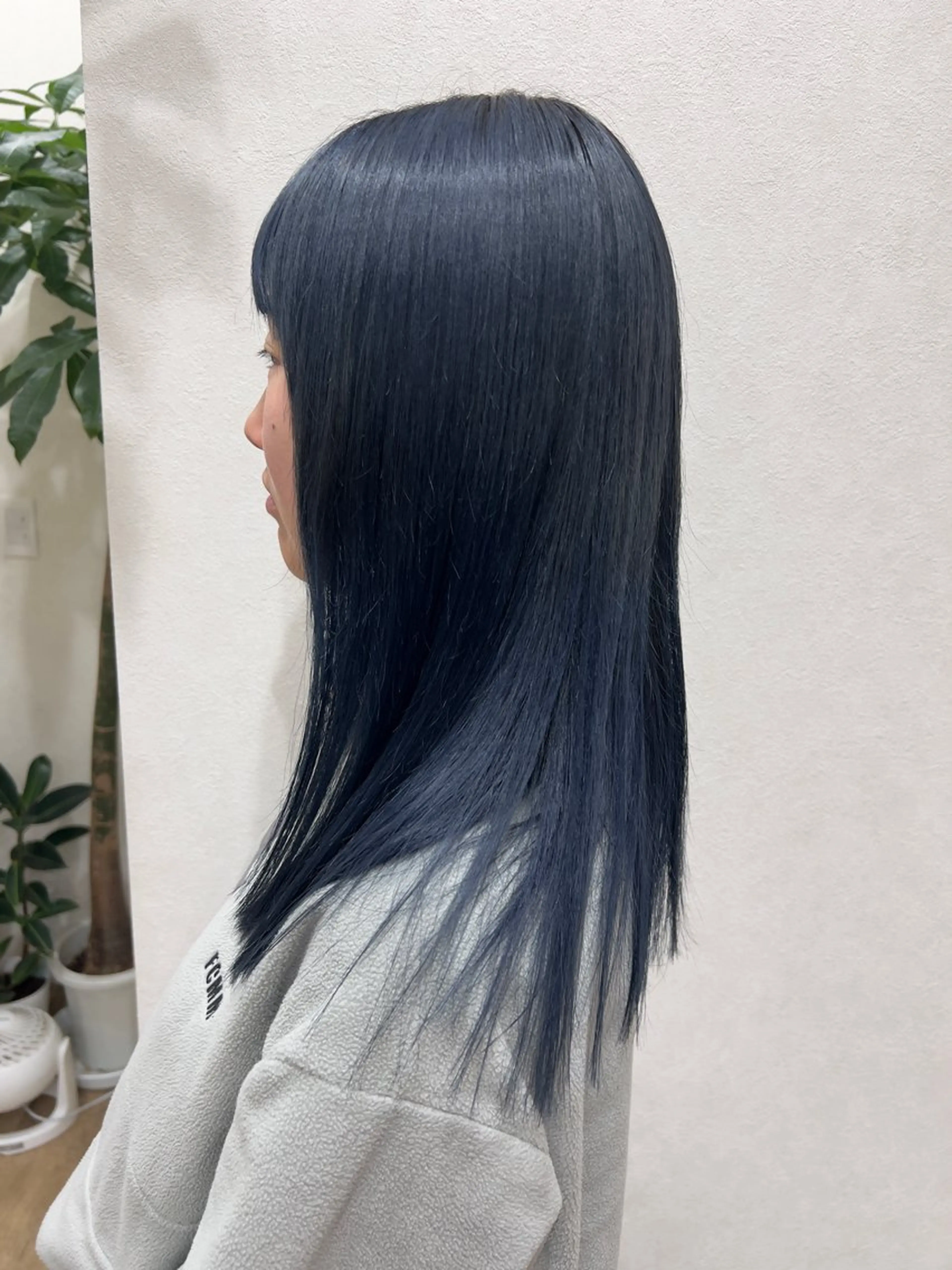 セミロング カラー ブルーカラー 🍇おぐら めぐみ🍇のヘアスタイル