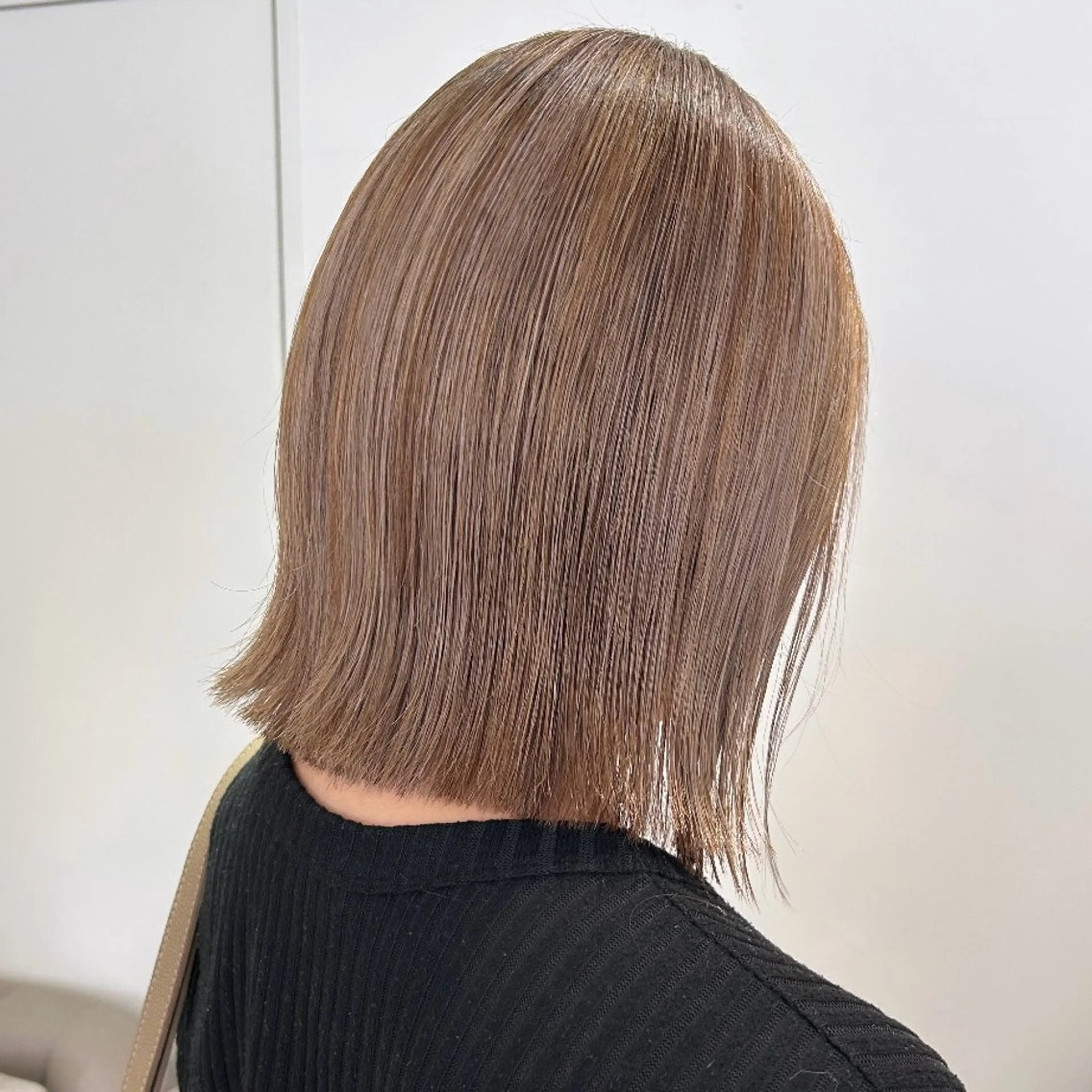 ミディアム カラー ヘアアレンジ カット ヘアカラー 吉水 彩乃 /ボブ/艶感カラーのヘアスタイル