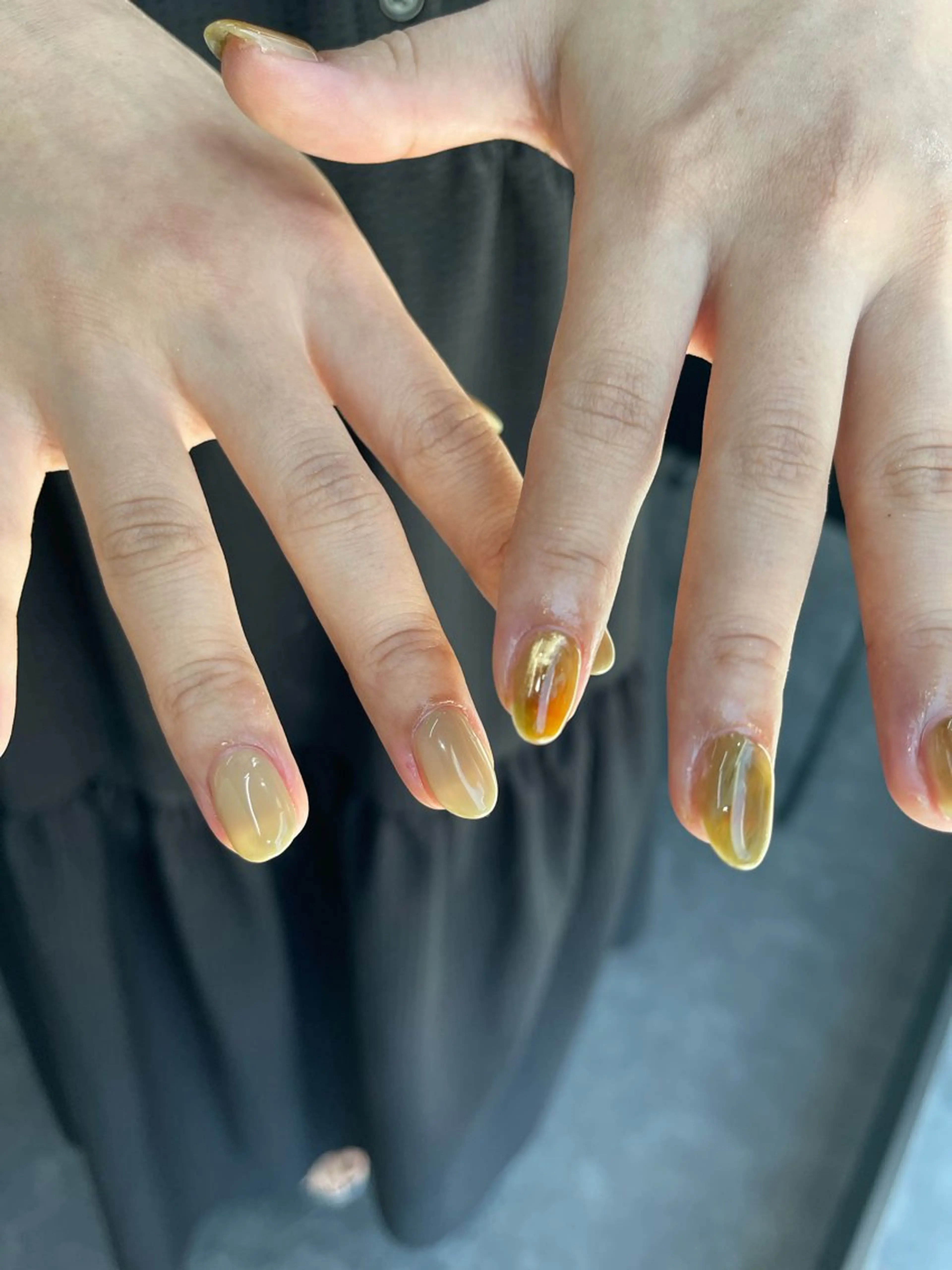 ネイル フレンチネイル マグネットネイル ニュアンスネイル ワンカラーネイル ハンドネイル GRANDE大須 Cecil💜のネイルデザイン