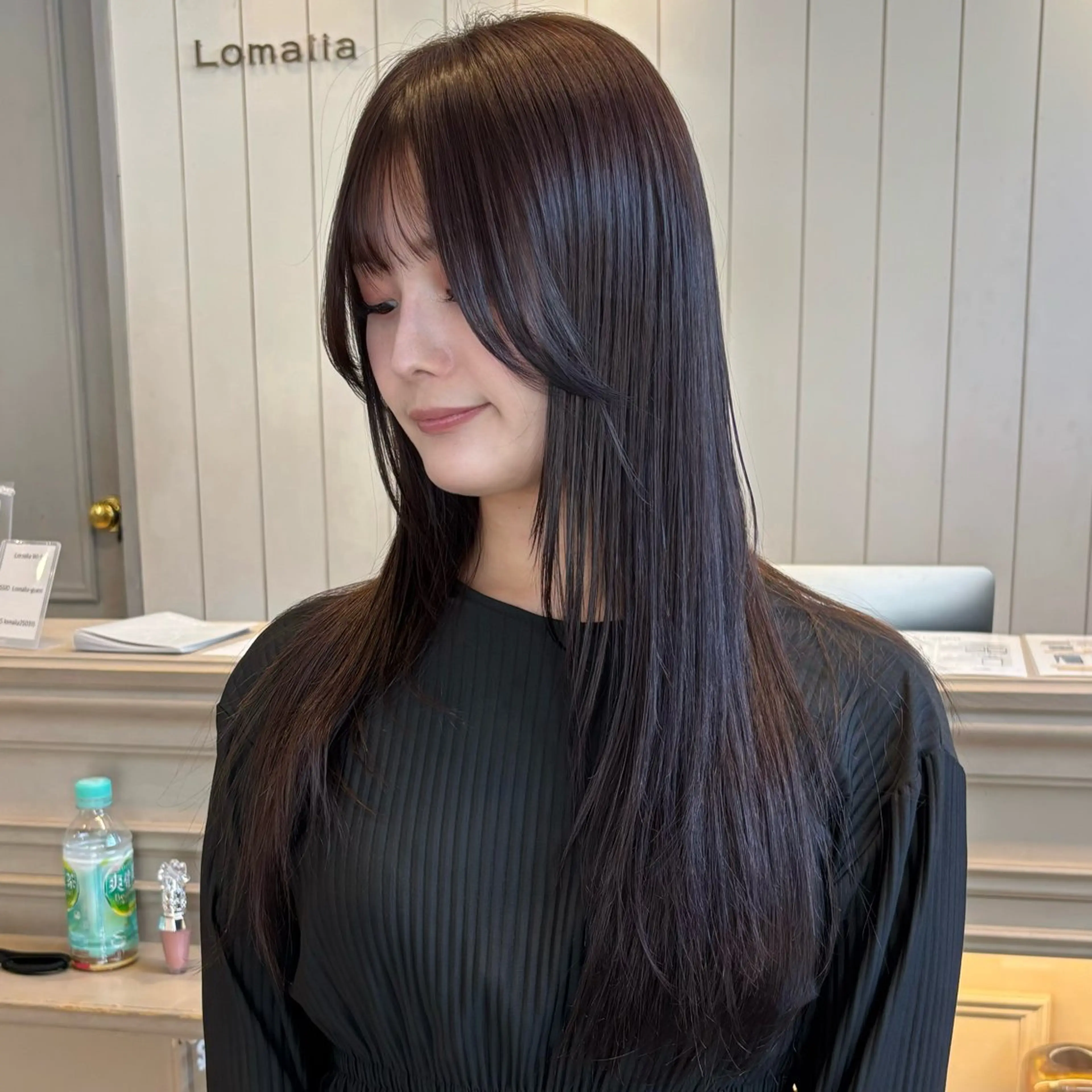 ロング カット ヘアカラー トリートメント 盛れる透明感カラー・ momokaのヘアスタイル
