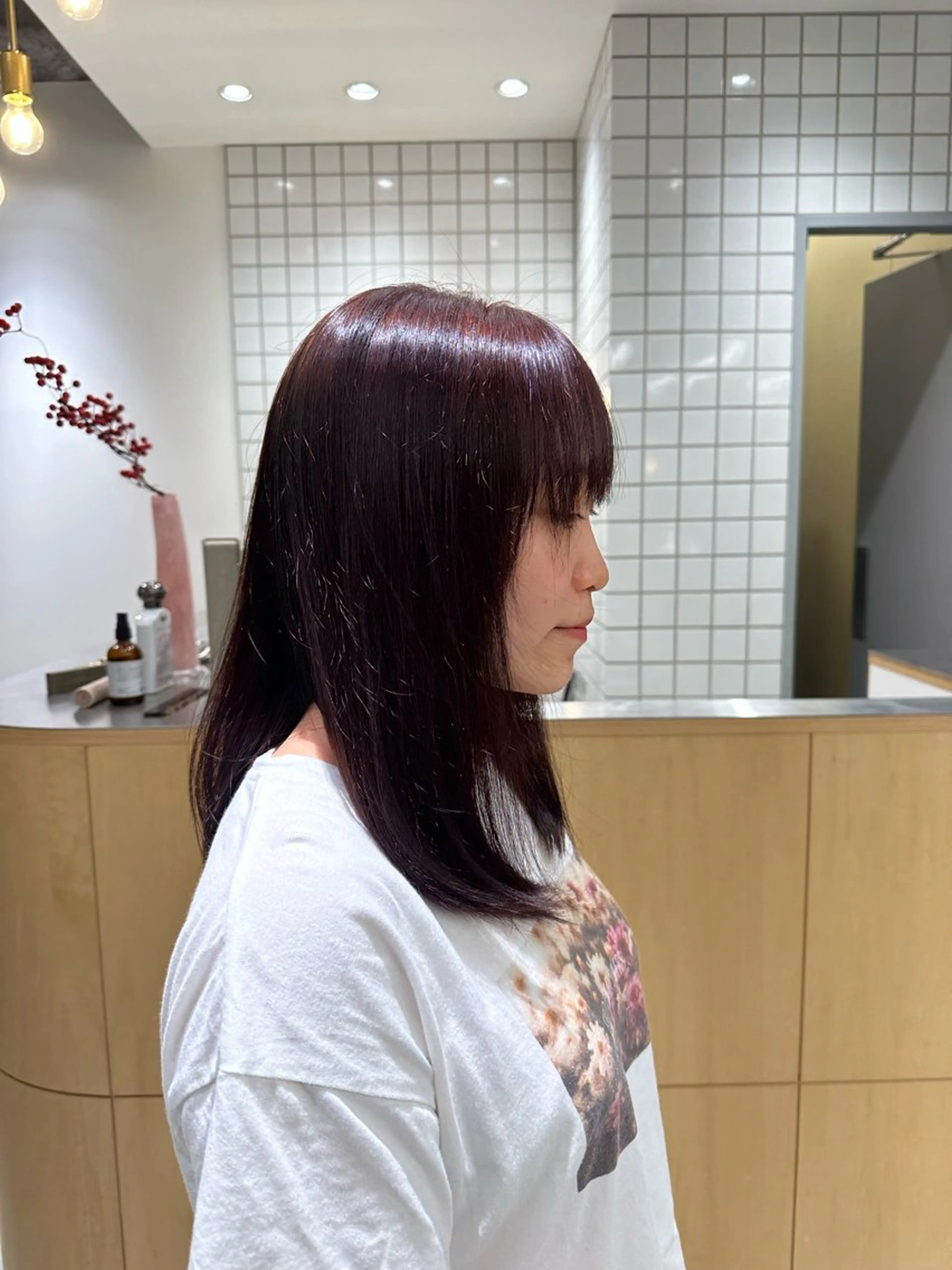 セミロング ヘアカラー 🍇透明感カラー/ カットひかる🍒のヘアスタイル