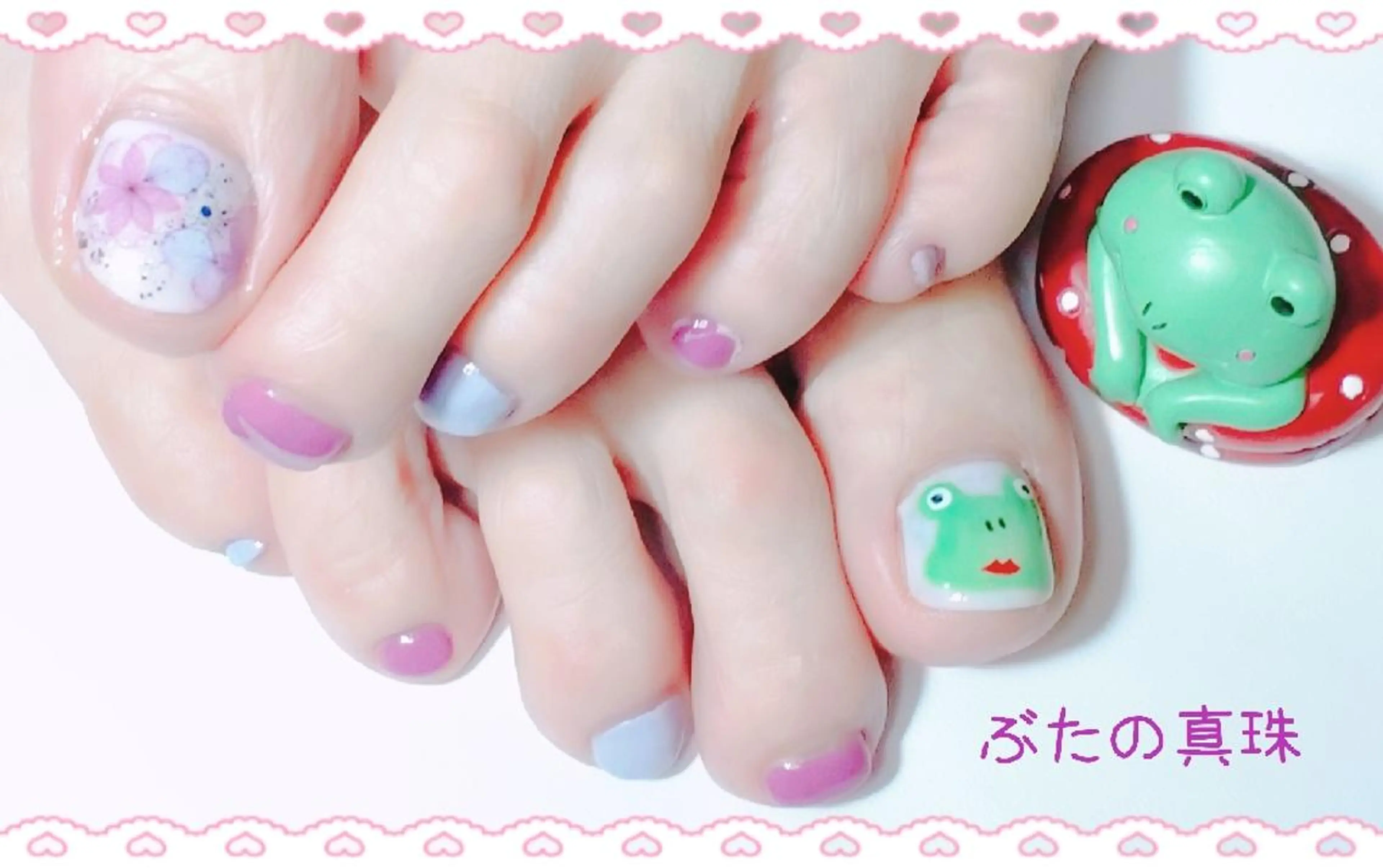 ネイル フットネイル フットネイル 林 珠里のネイルデザイン