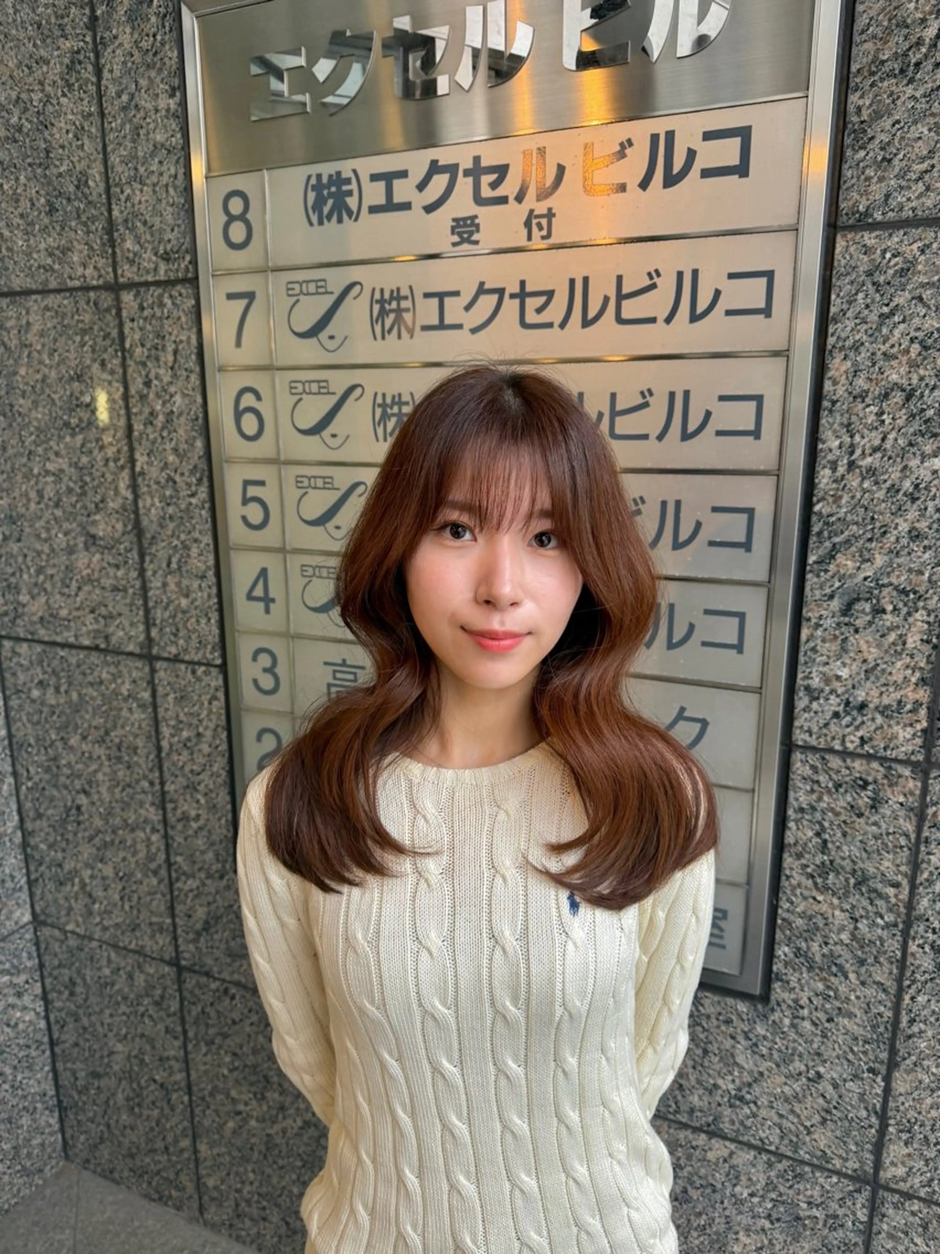 ロング 帖佐 明浩のヘアスタイル