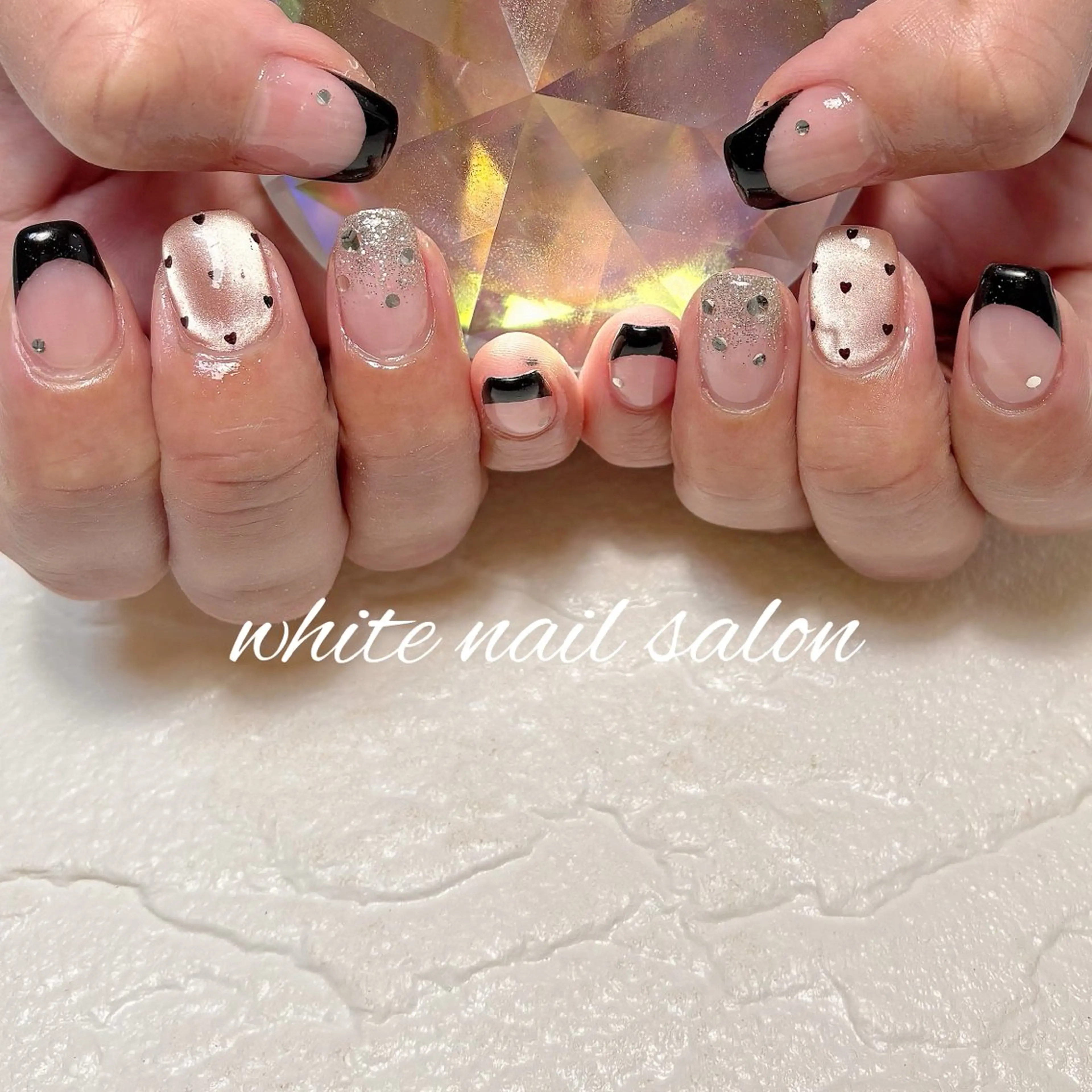 ネイル フットネイル ラメ(グリッター) ハンドネイル white nail salonのネイルデザイン