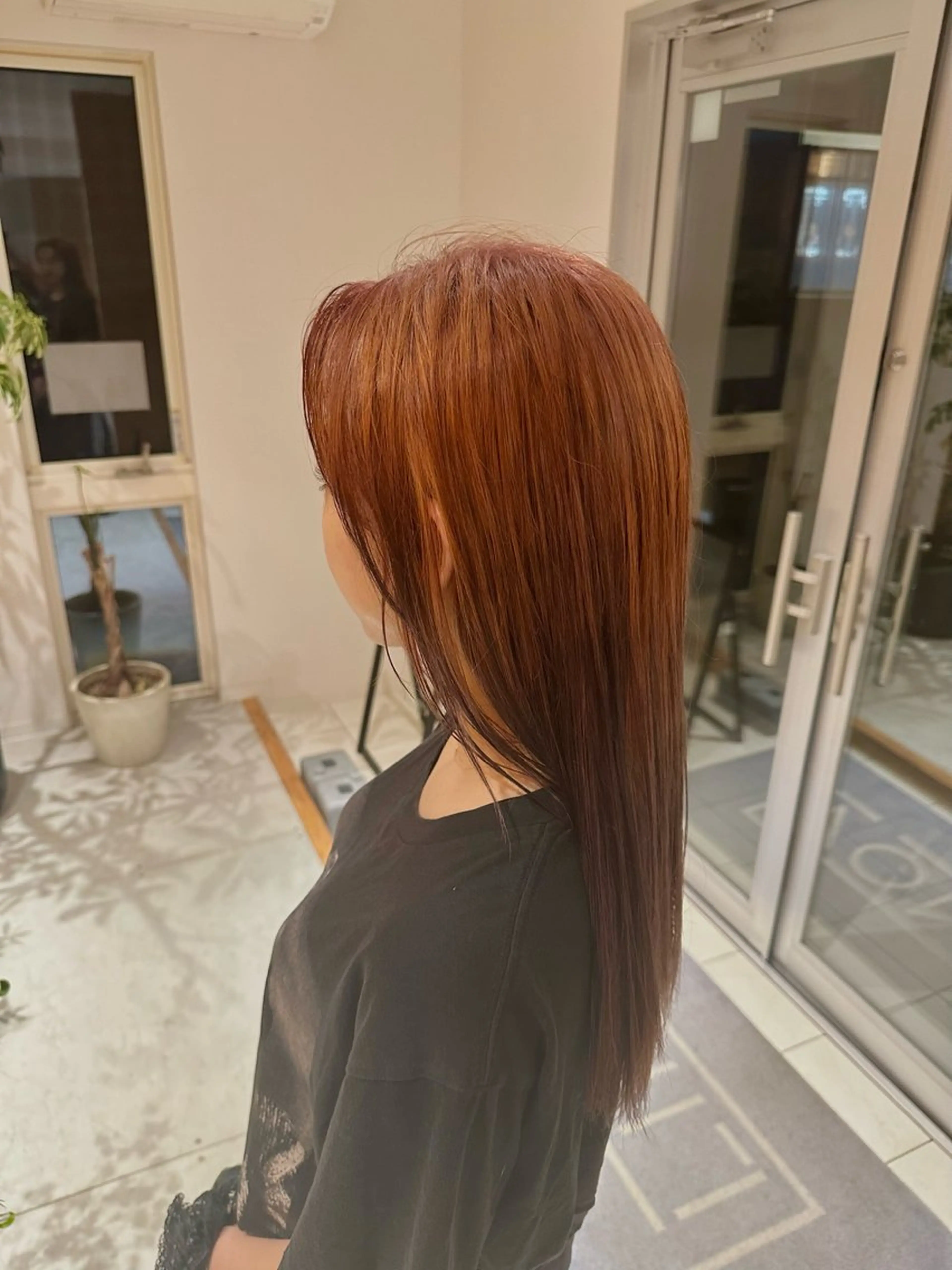 ロング カラー ボルドーカラー ダブルカラー 🔥メンズ特化/ パーマ＆カット🌀のヘアスタイル