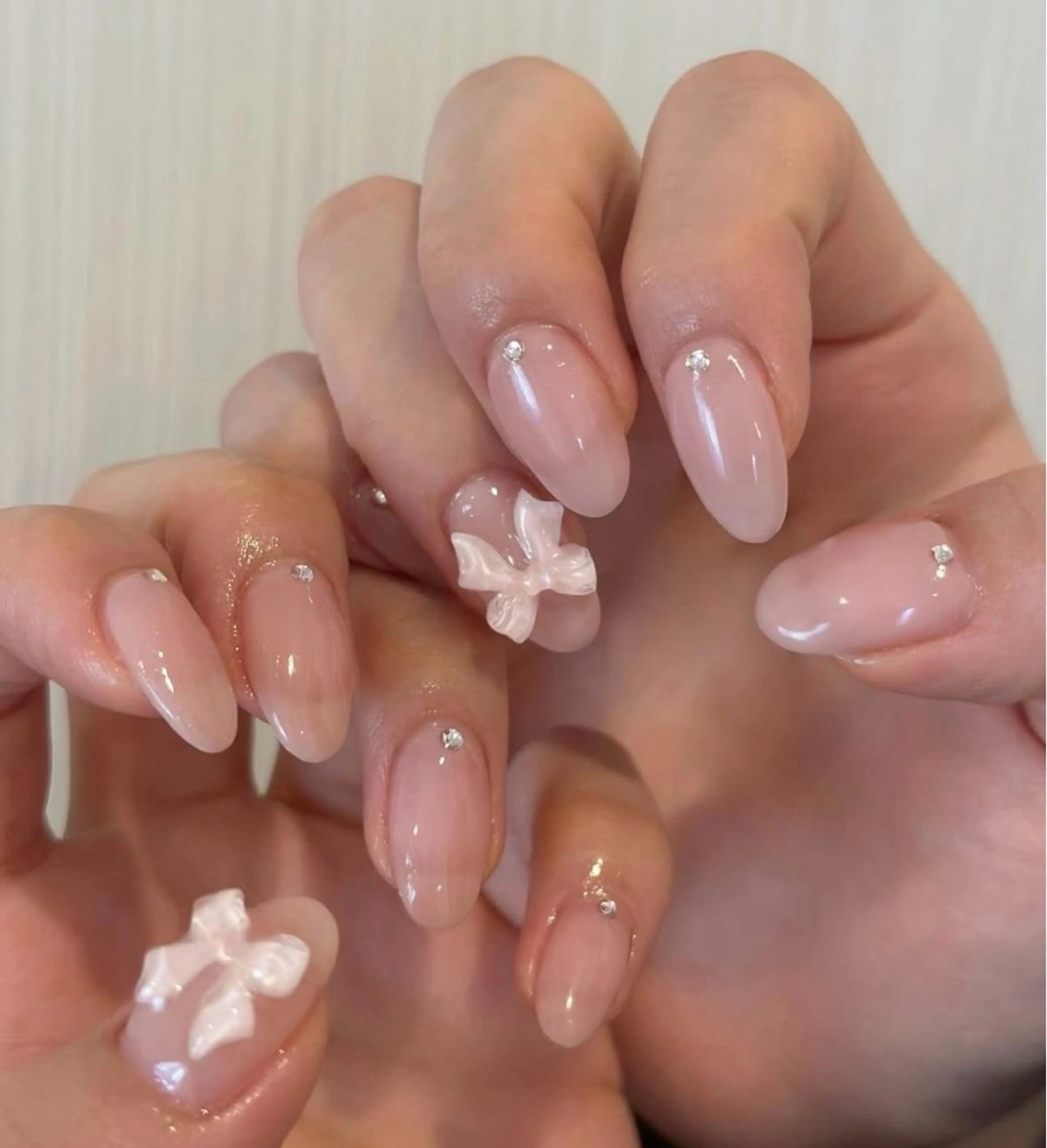ネイル 韓国ネイル 持ち込み ニュアンスネイル ネイルチップ 冬ネイル RINN ANA.CHUOのネイルデザイン