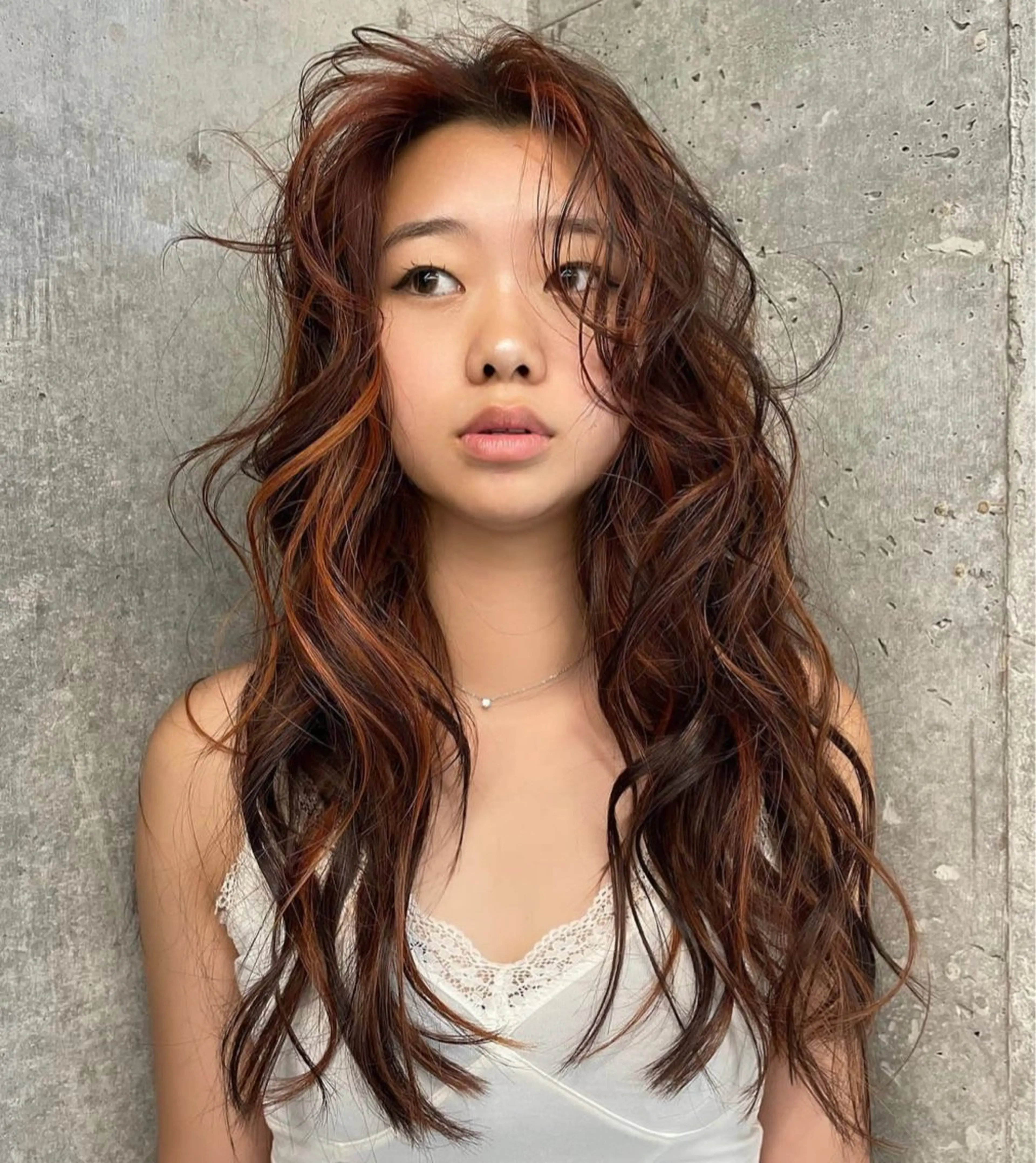 ロング カラー ヘアアレンジ ブリーチ デザインカラー ハイライトカラー ハイライト ヘアカラー トリートメント ヘッドスパ Mizobe misakiのヘアスタイル