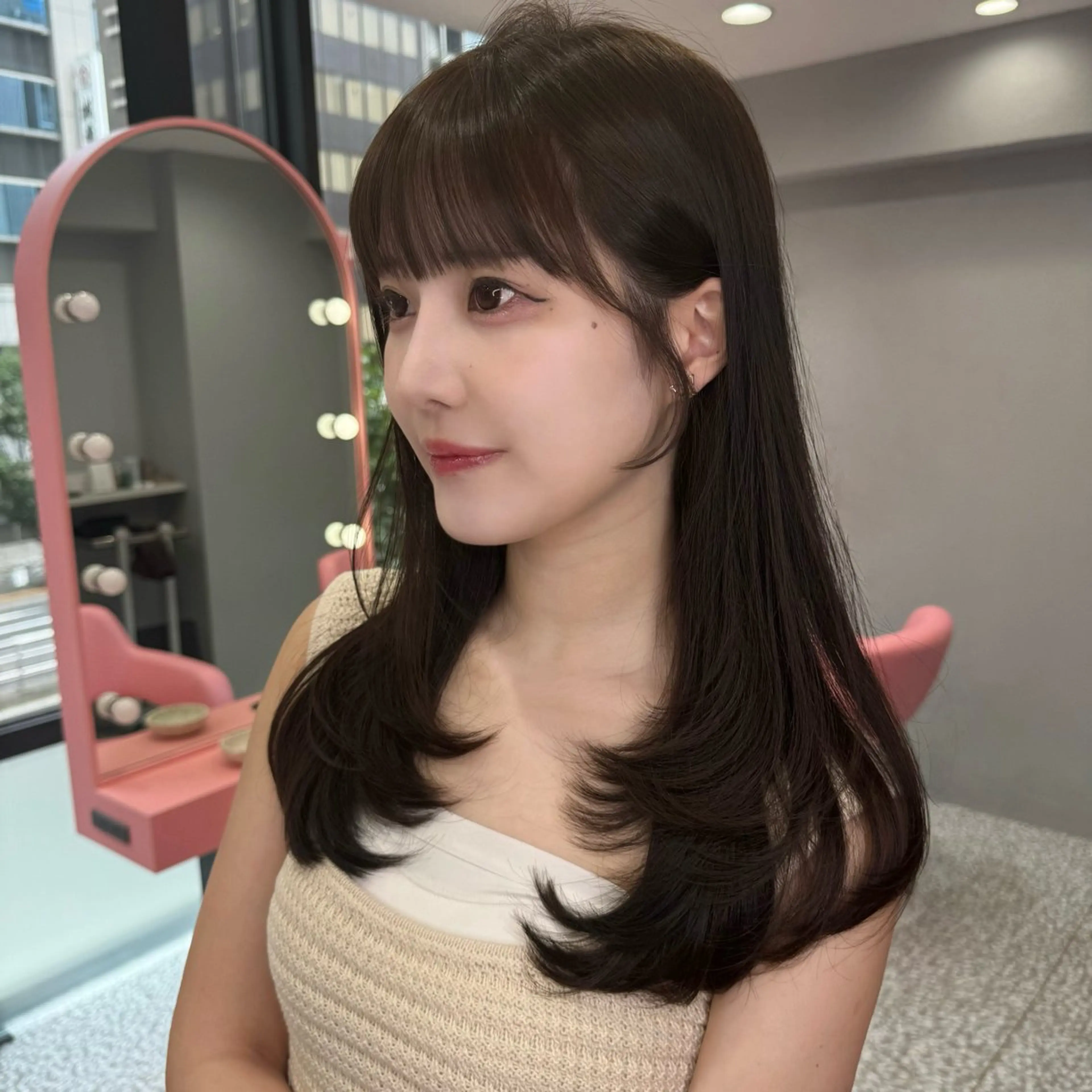 ロング 顔周り/透明感カラー REINA𓍯のヘアスタイル