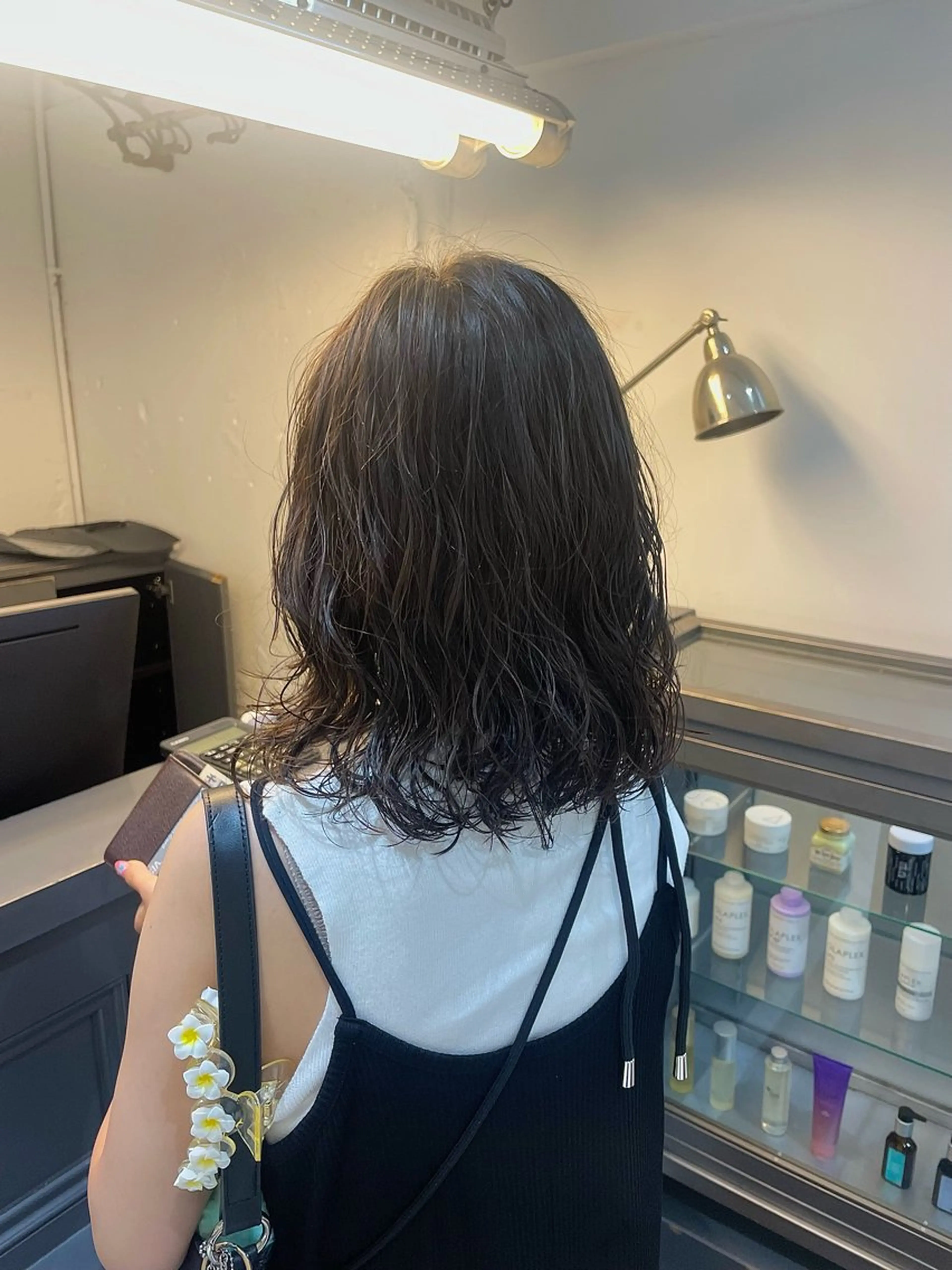 ミディアム パーマ ミディアムパーマ パーマ rin🩰ハイトーン /レディースパーマのヘアスタイル