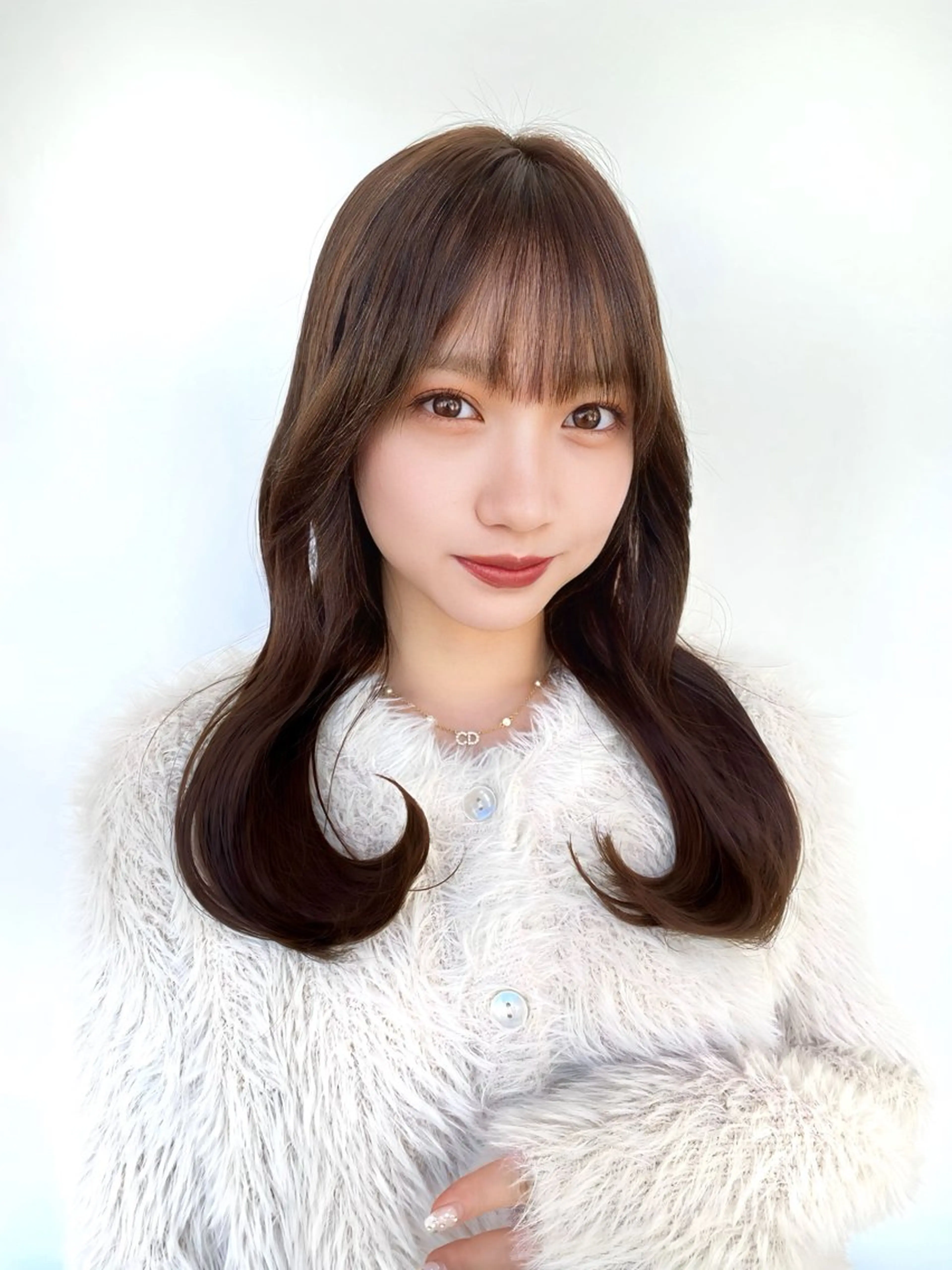セミロング カラー カット ヘアカラー トリートメント ナチュラル韓国ヘア 🇰🇷塚田凌太のヘアスタイル