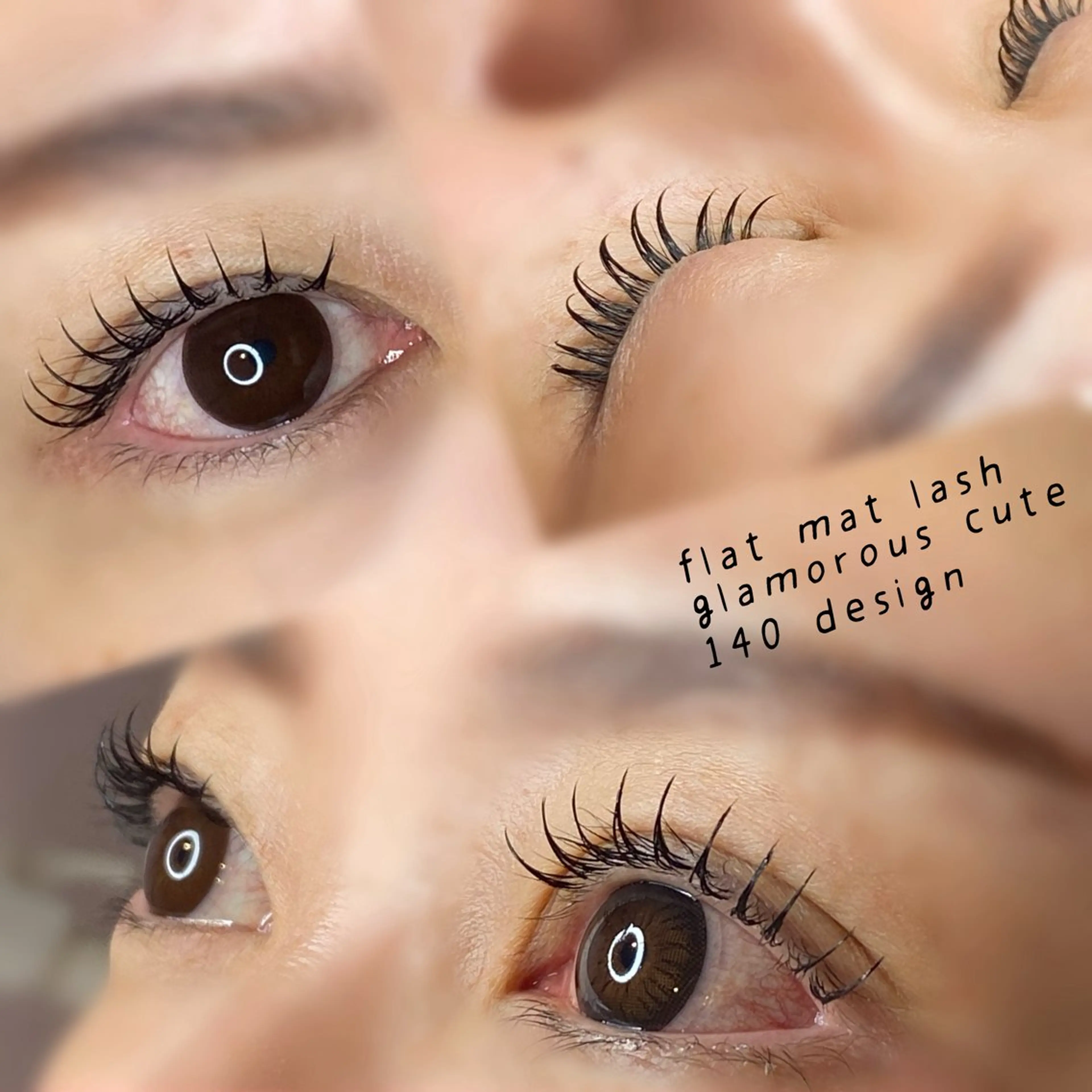 【韓国風束感仕上げ🇰🇷】ﾌﾗｯﾄﾏｯﾄﾗｯｼｭ上まつ毛140本まで🐯✨️の写真