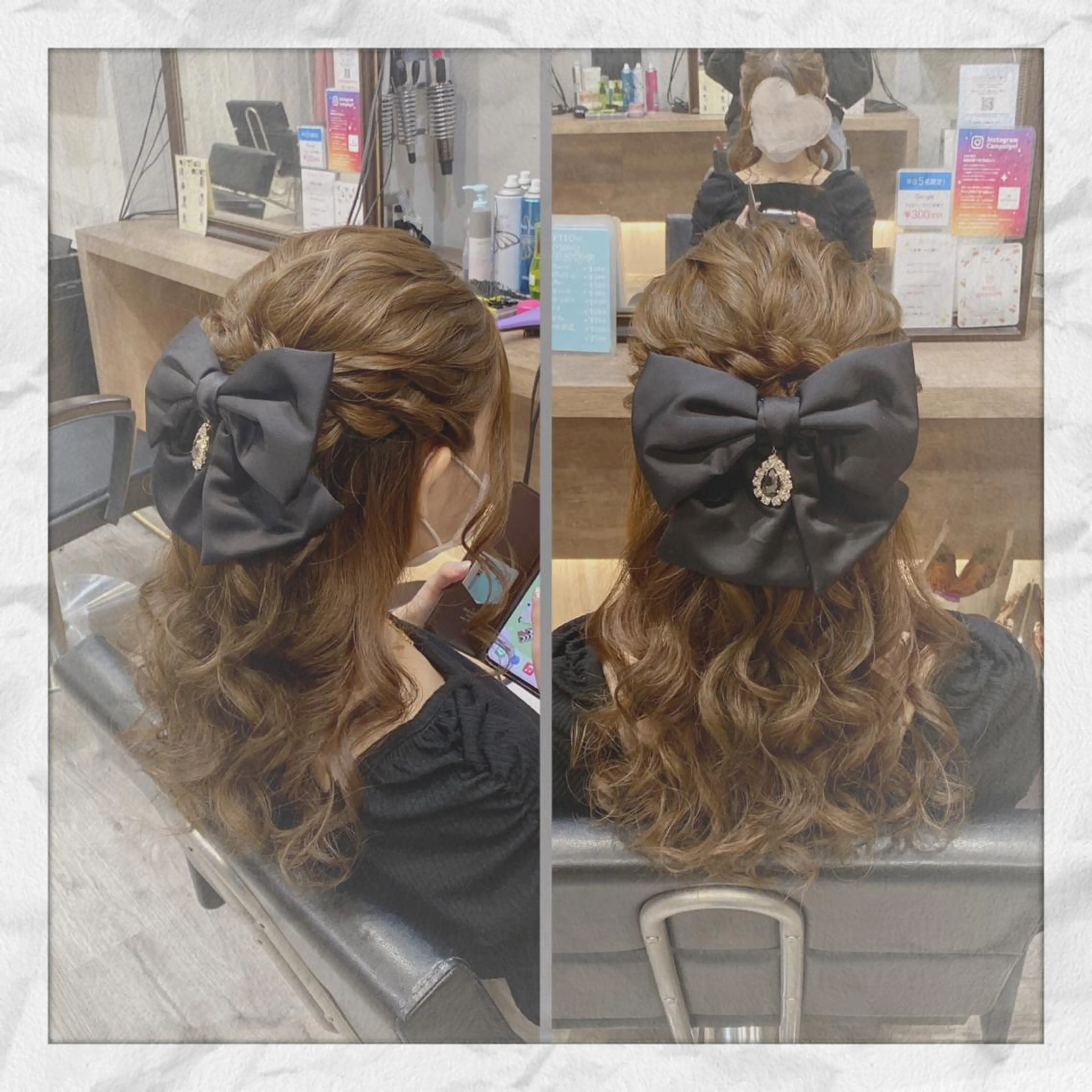 セミロング ヘアアレンジ ヘアセット ヘアセット/着付け 𓇼 松本 夏美𓇼のヘアスタイル