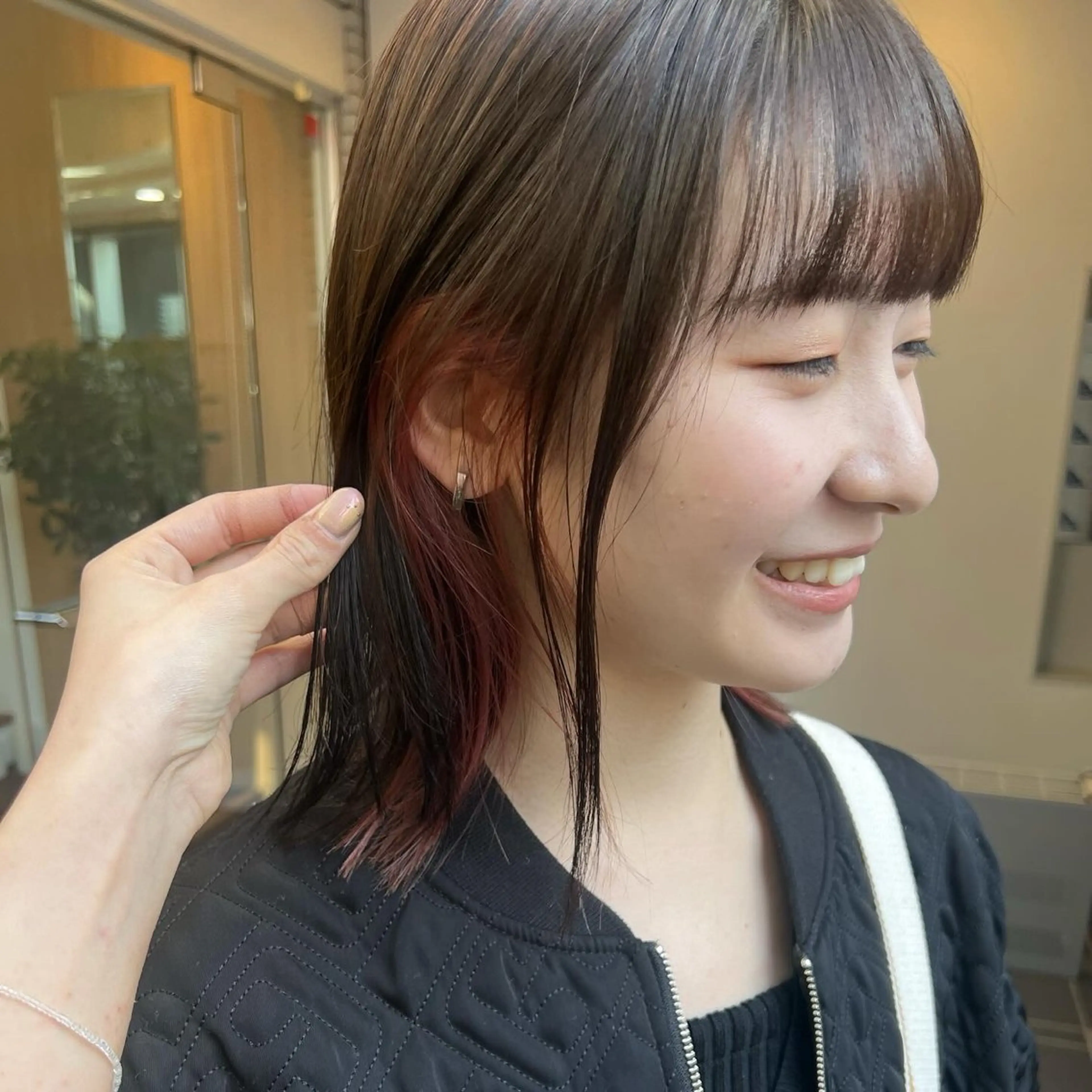 ミディアム カラー 池田理紗/ bob/メンズカットのヘアスタイル