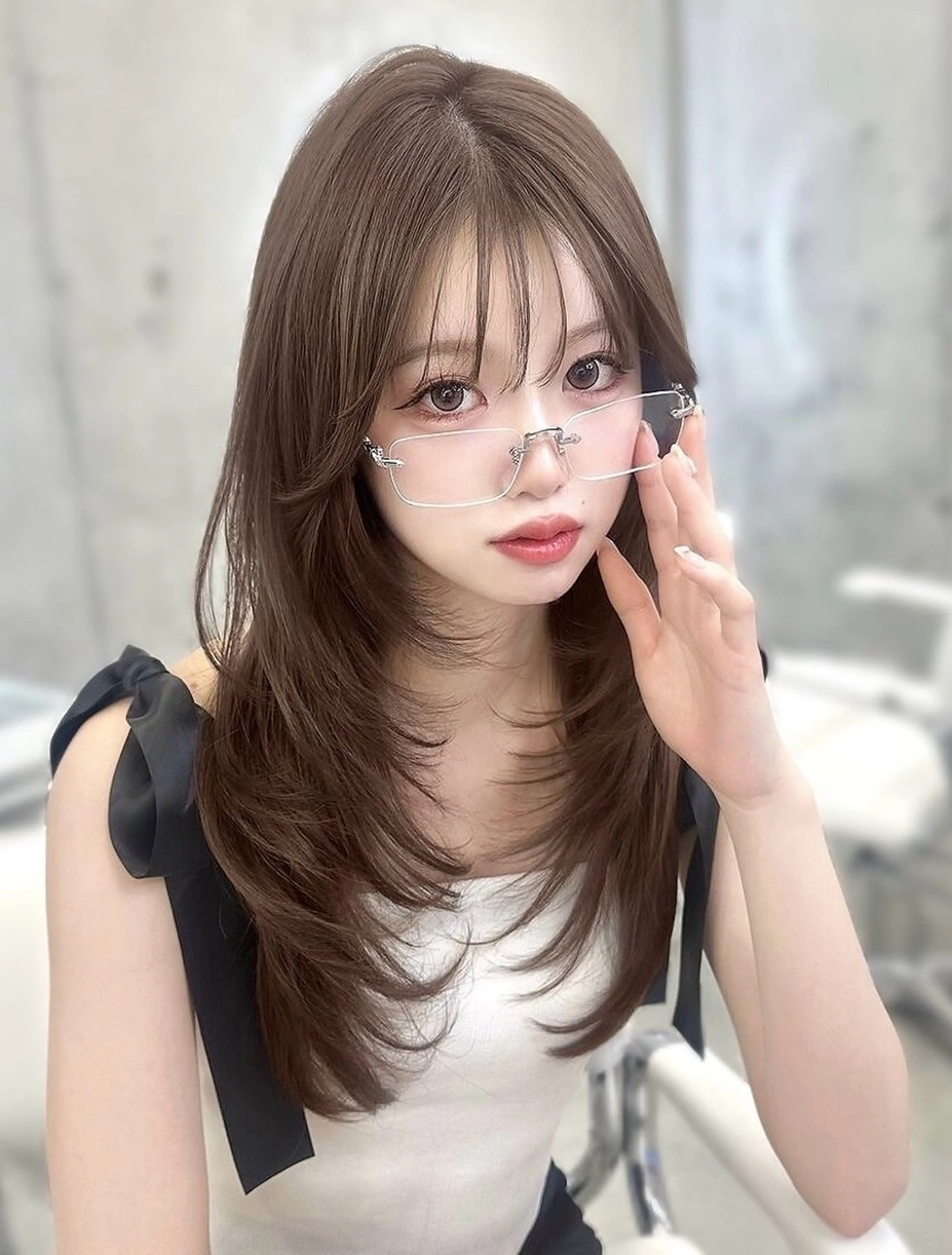 カラー Kana/韓国ヘア /暖色カラー🍒のヘアスタイル