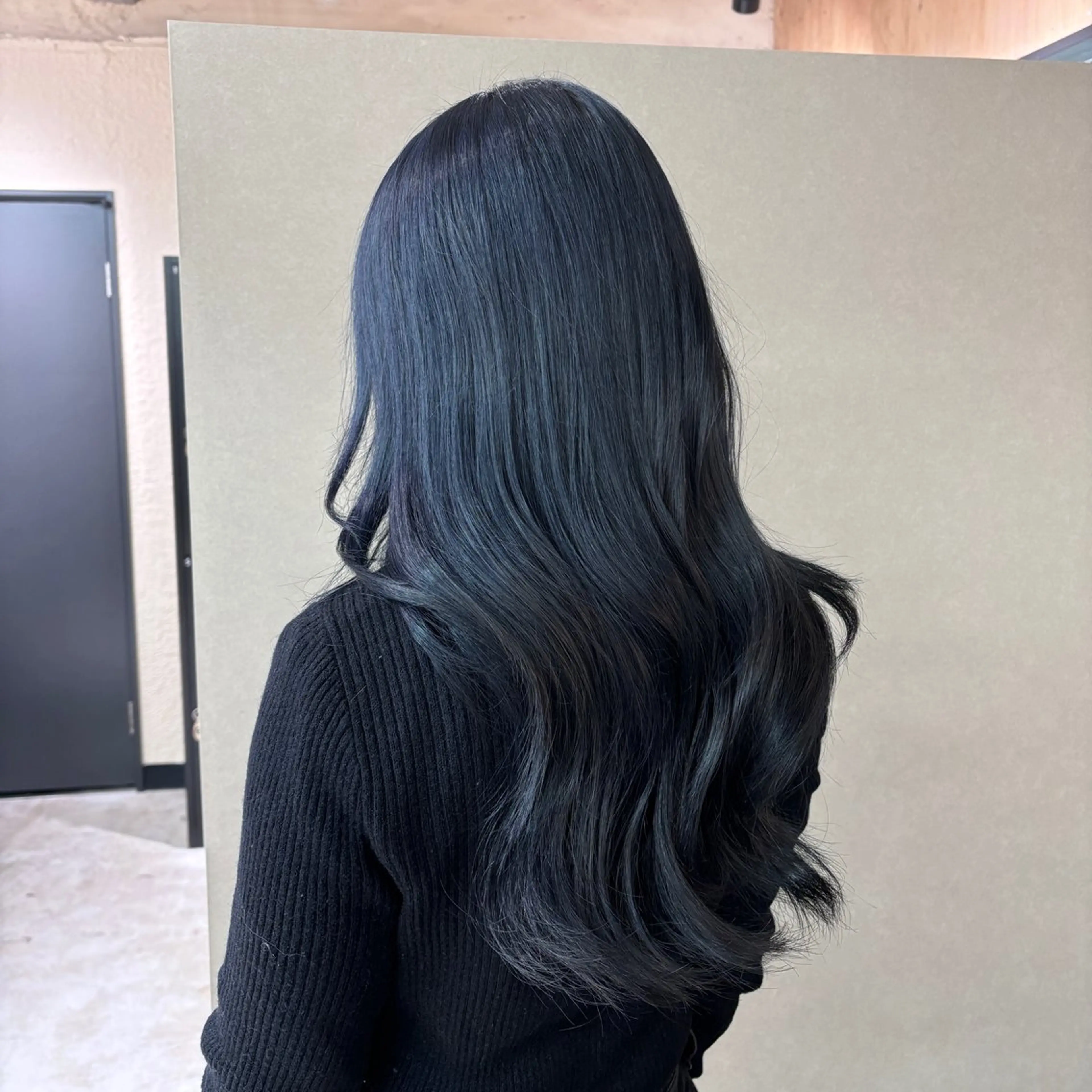 ロング カラー ネイビーカラー ヘアカラー 🌟難波/EIGHT 副店長RIKOのヘアスタイル