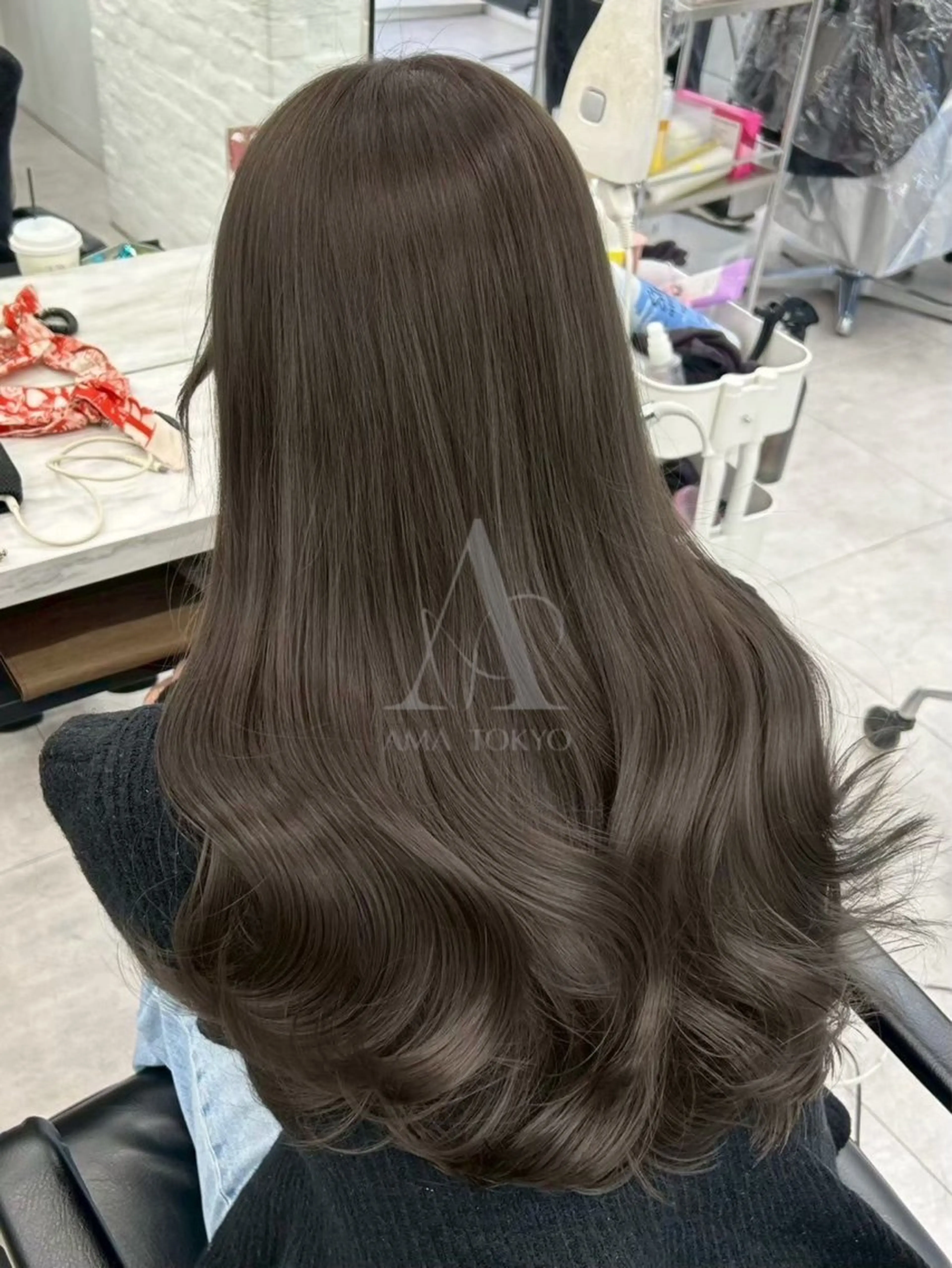 ロング カラー 透明感カラー 顔まわりレイヤー 顔周りカット ハッシュカット 髪質改善 萩原 結心のヘアスタイル