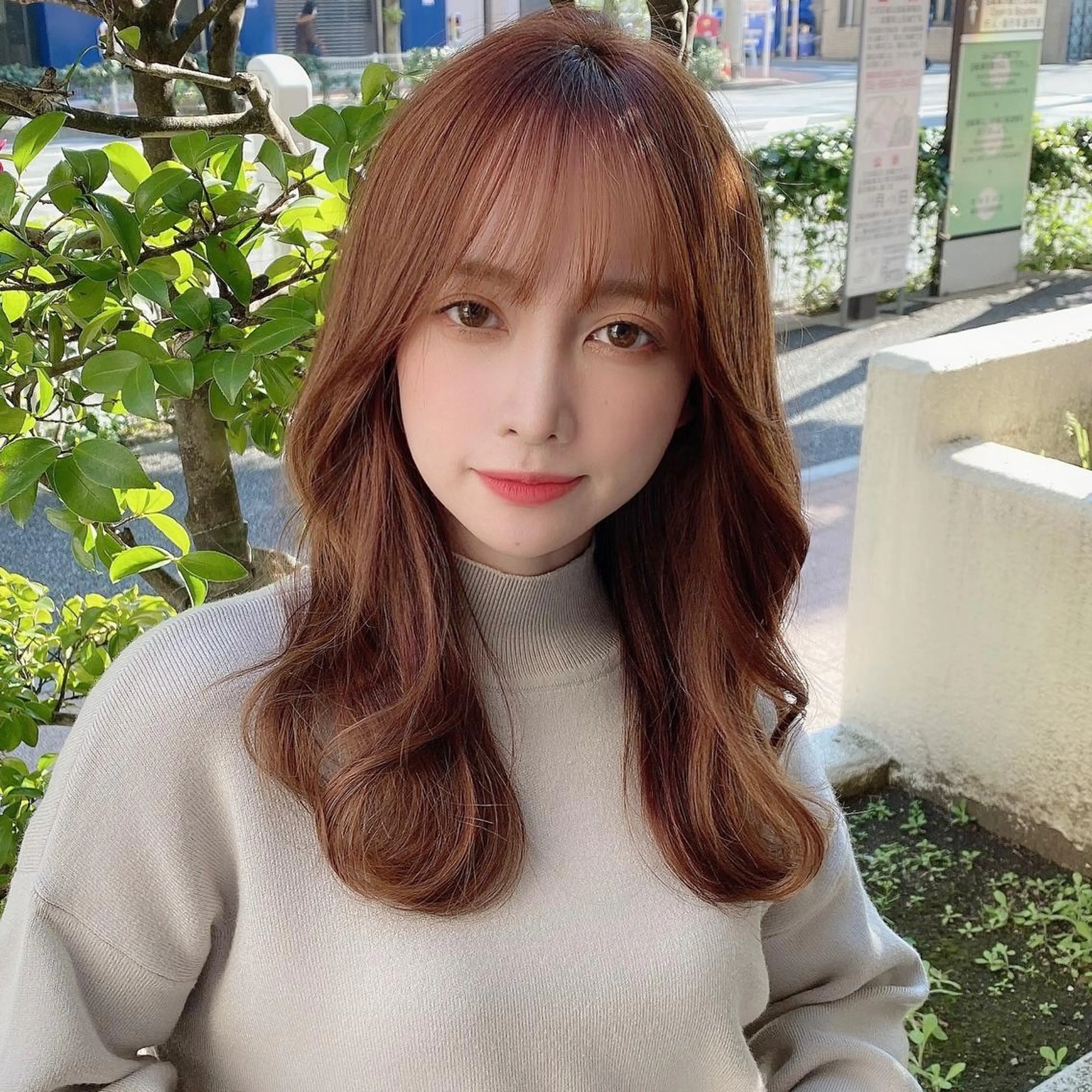 セミロング カラー くびれヘア 韓国風ヘア カット ヘアカラー トリートメント ROULAND所属・髪質改善くすみカラー 🍀/石川大輔のヘアスタイル