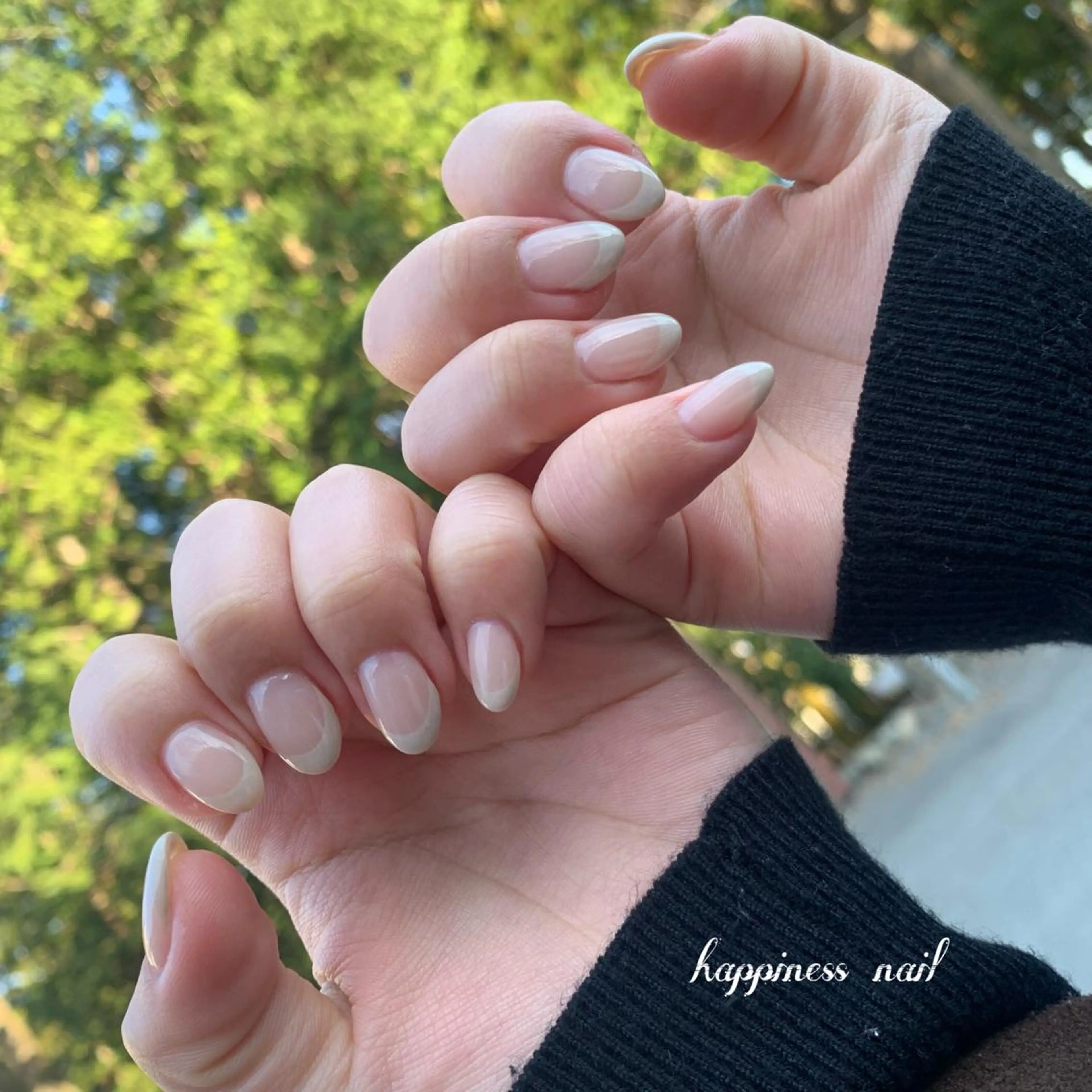 ネイル フレンチネイル シンプルネイル happiness nailのネイルデザイン