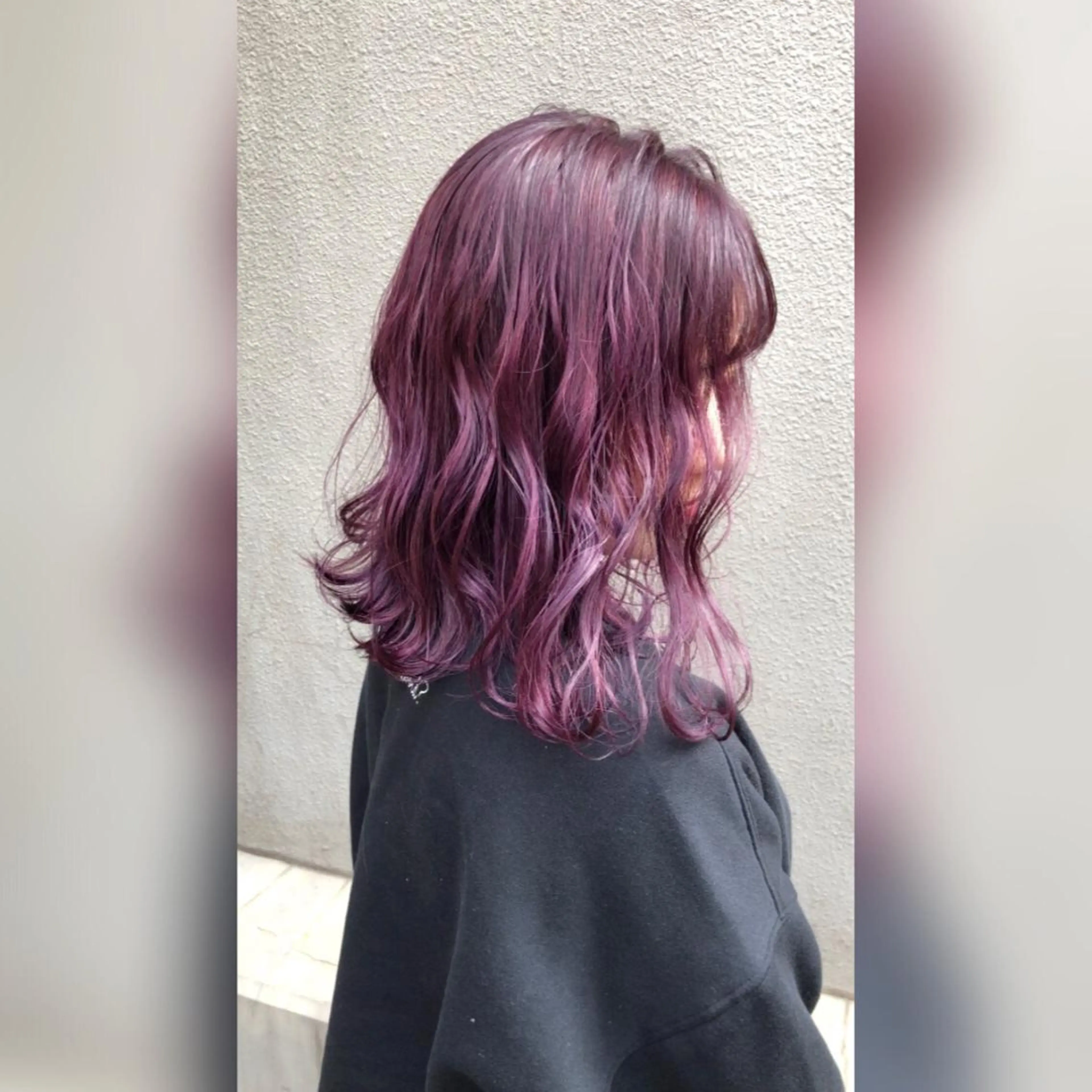 ミディアム カラー カシス グラデーションカラー ピンクカラー 6月以降は渋谷で受付 ツダケイタロウのヘアスタイル