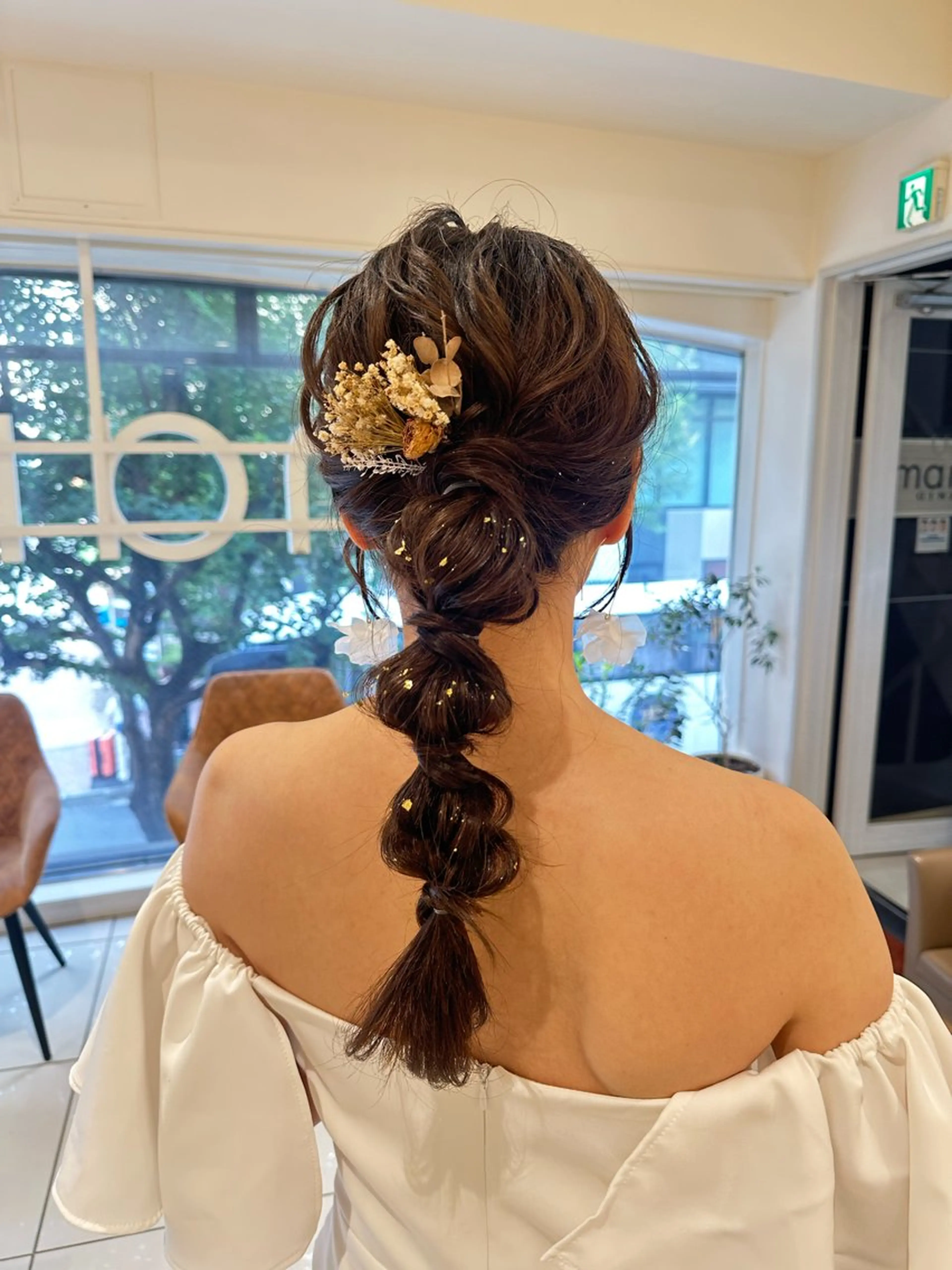 ロング カラー ヘアアレンジ タイトボブ個性派カラ ーAKANEのヘアスタイル
