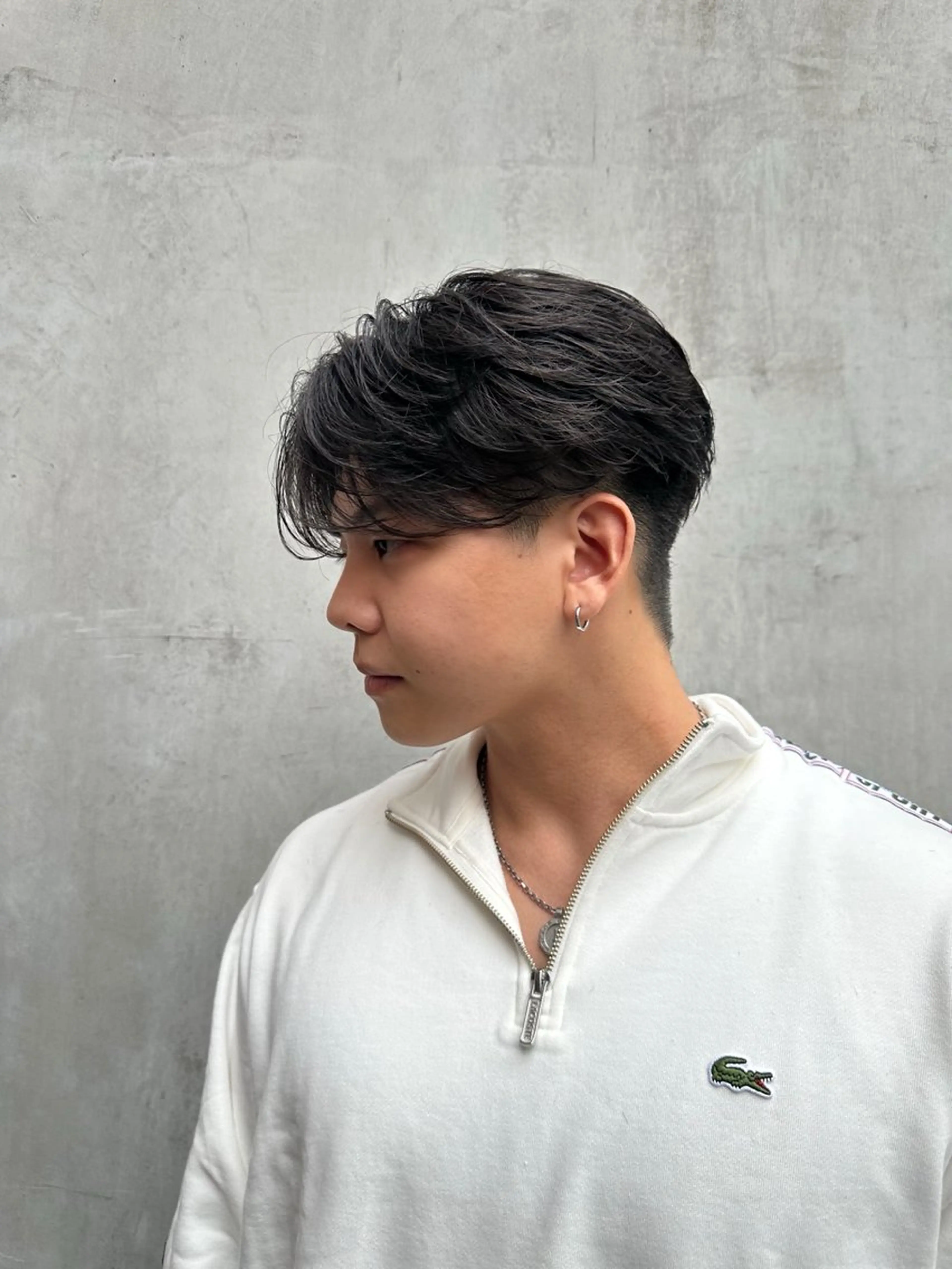 ミディアム パーマ カット パーマ 💈原宿指名No.1 センターパート💈のヘアスタイル