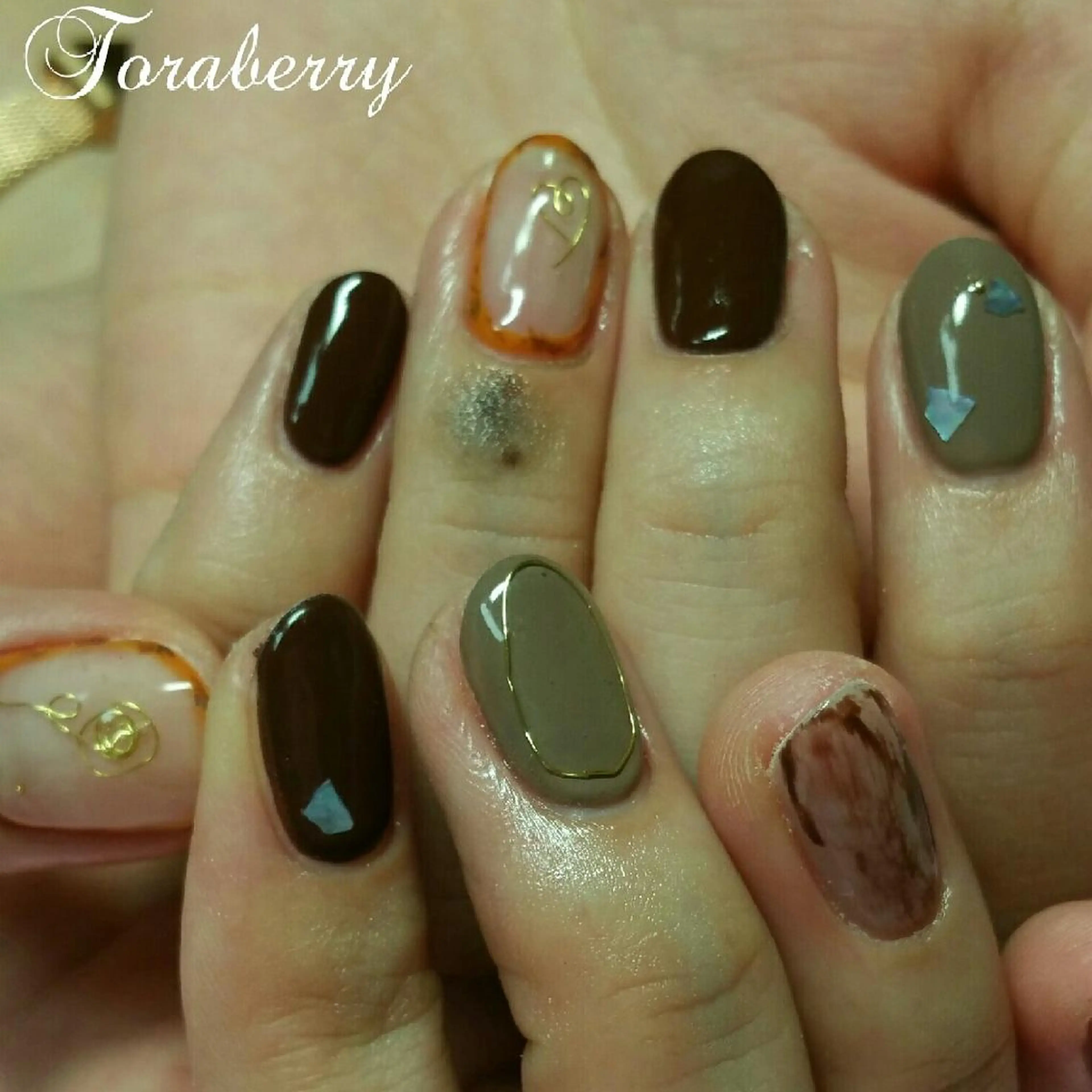 ネイル べっ甲ネイル ハンドネイル ネイリスト なつみのネイルデザイン