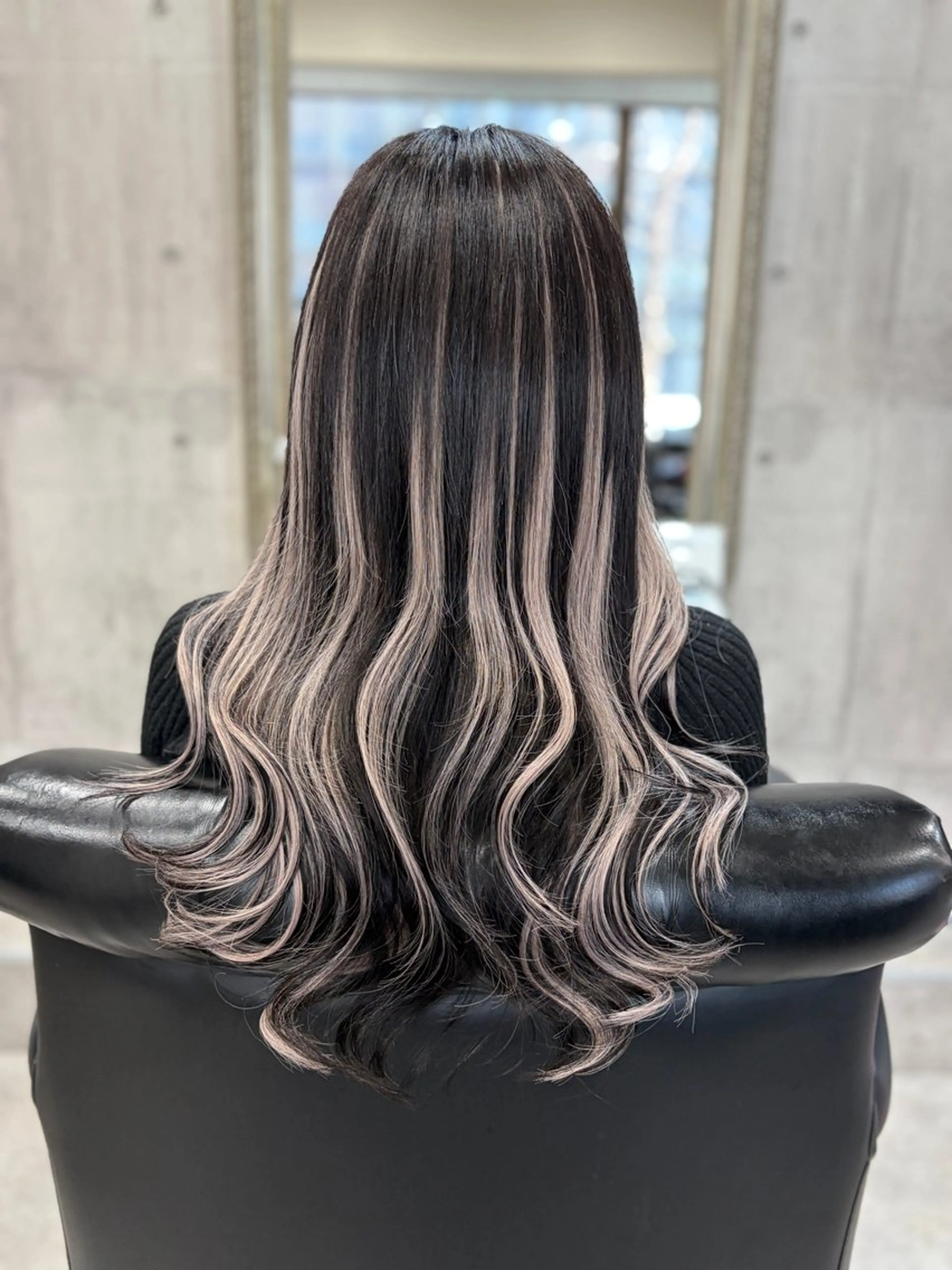 ロング カラー ハイライトカラー エクステ 外国人風カラー ハイライト カット ヘアカラー エクステ crystal船橋 /艶カラー/HONOのヘアスタイル