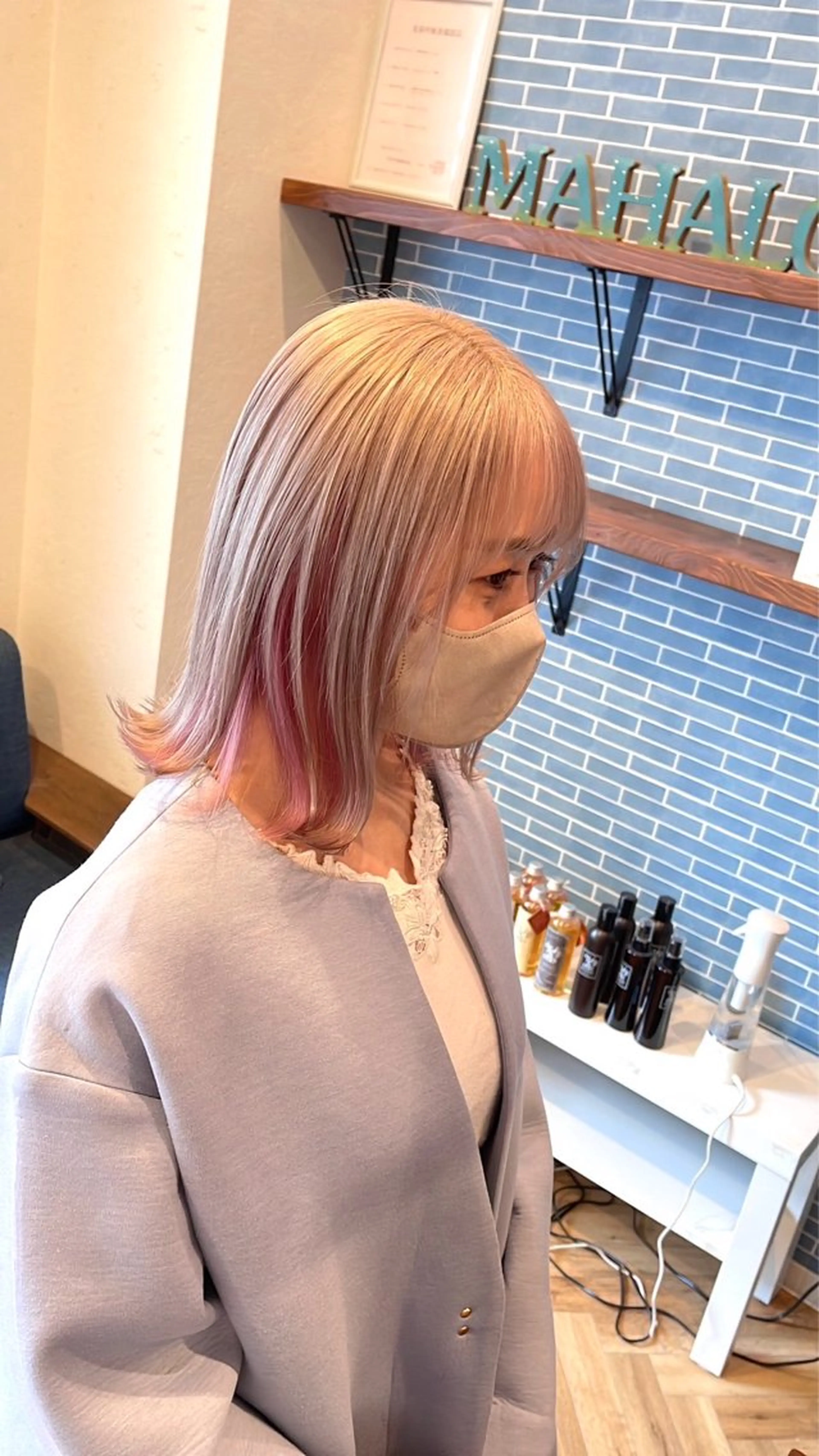 ミディアム 中川 舞のヘアスタイル