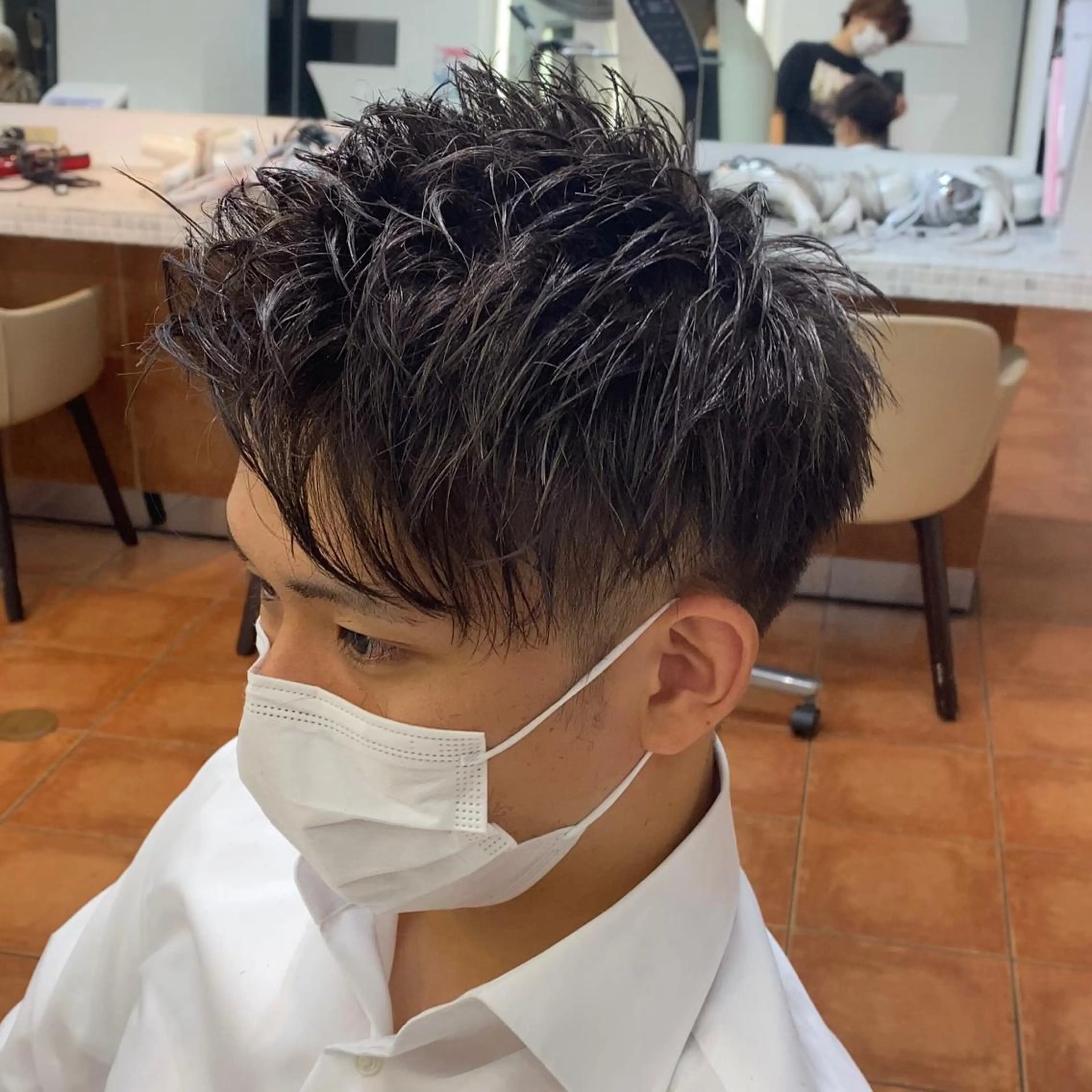 メンズ メンズメッシュ ショート/レイヤー カット/服部タカノリのヘアスタイル