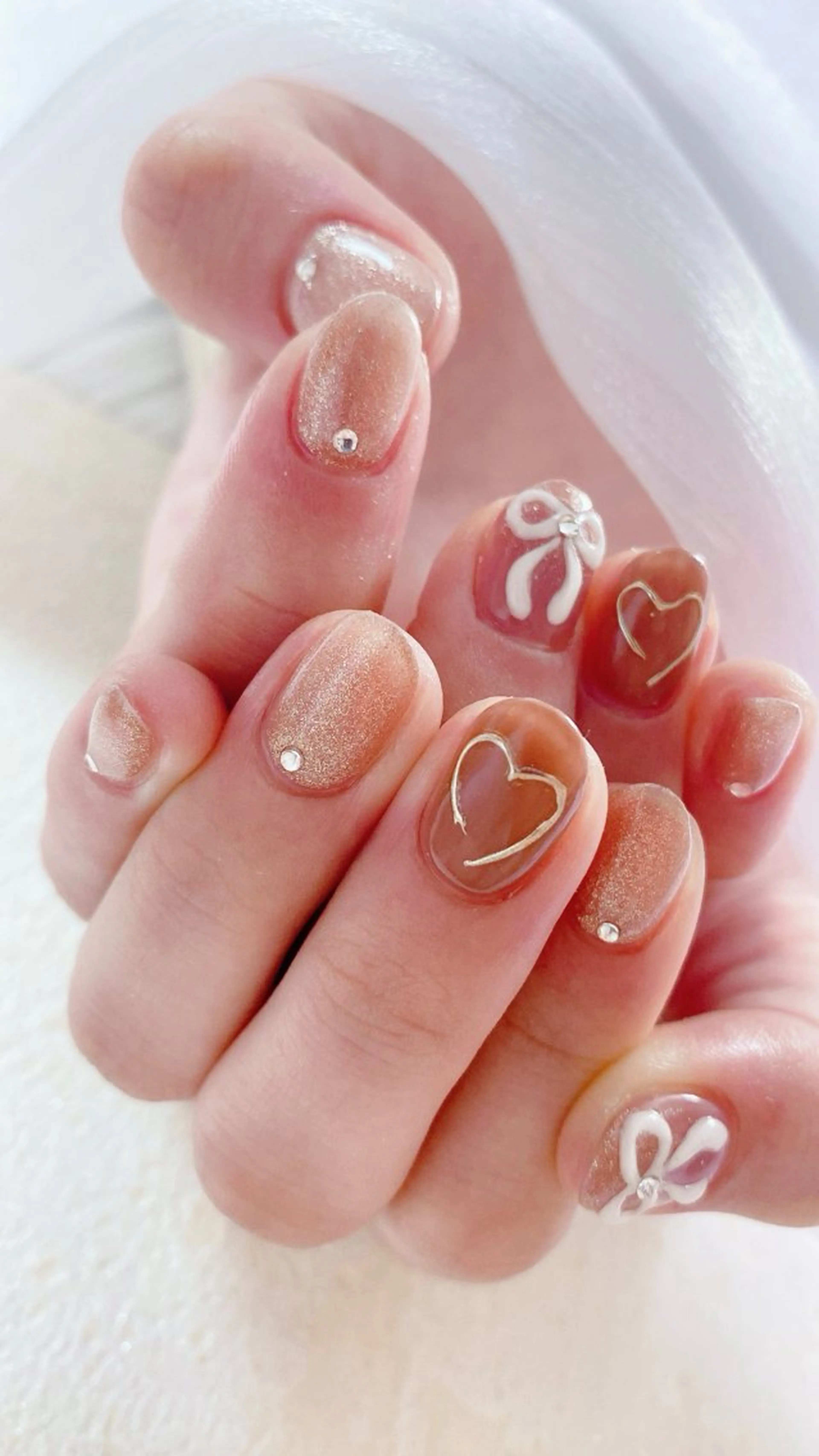 ネイル チークネイル フレンチネイル グラデーション マグネットネイル ニュアンスネイル オーシャン スカルプネイルサロンのネイルデザイン