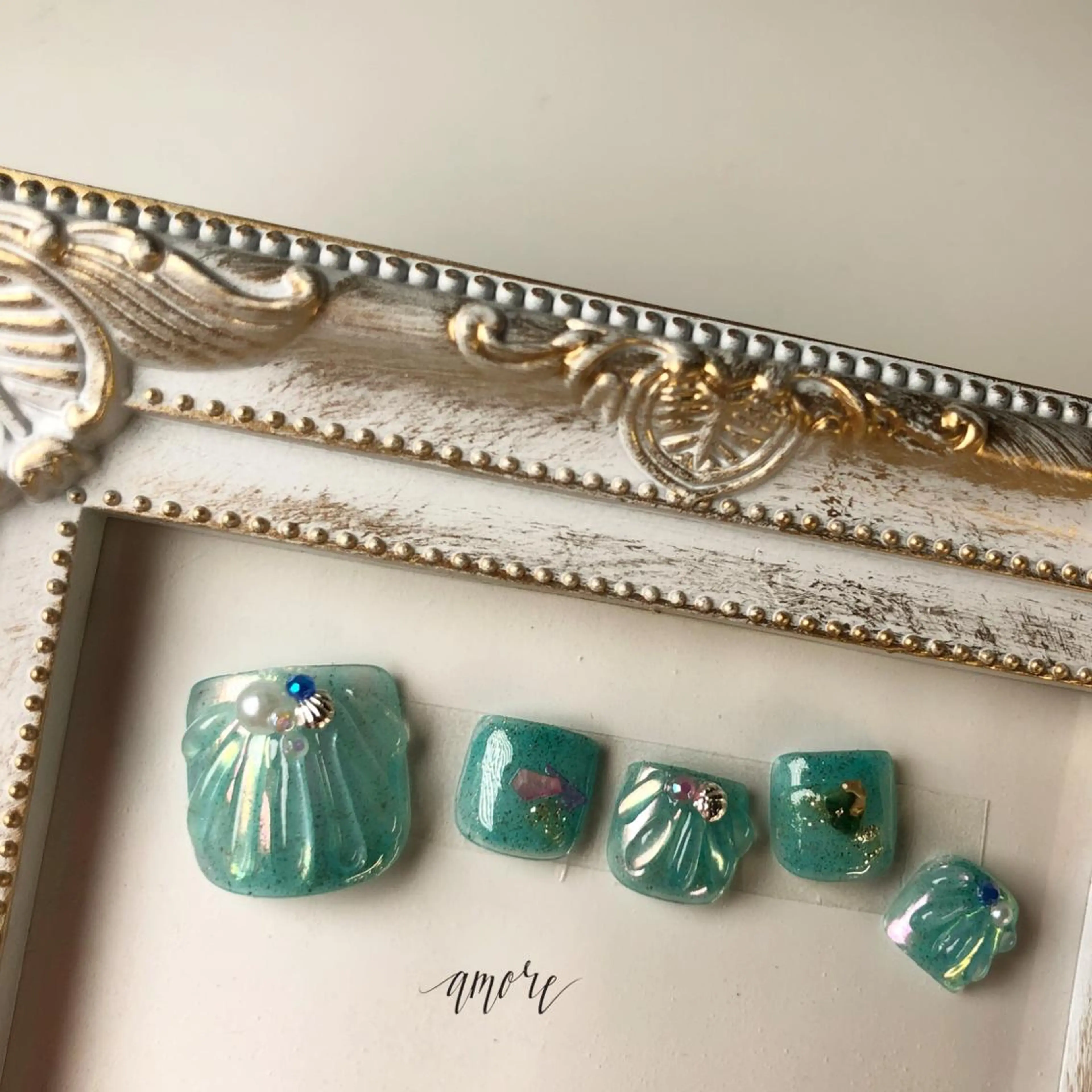 ネイル クリアネイル フットネイル ジェルネイル 氷ネイル・うるうるネイル マグネットネイル You kyehwaのネイルデザイン