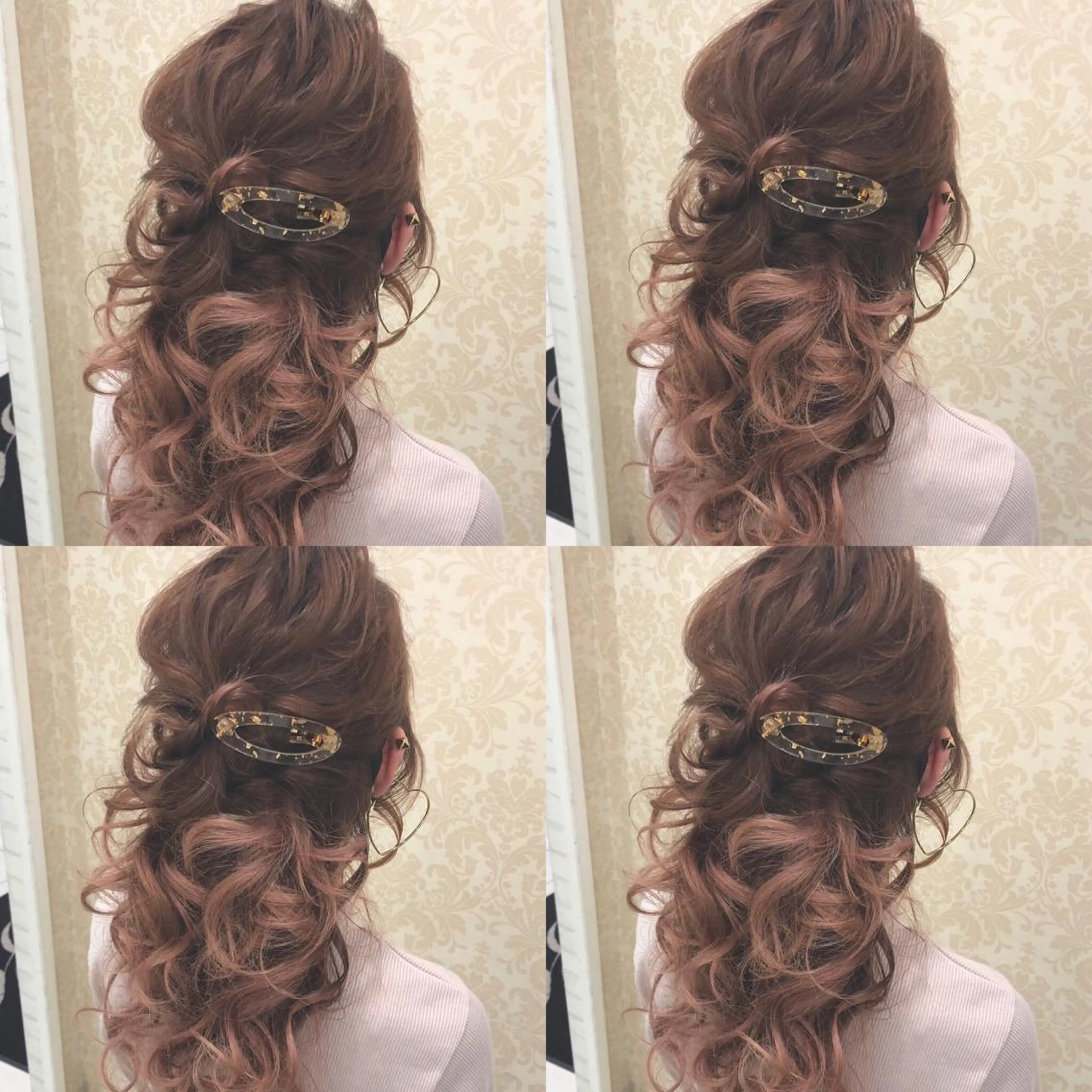 ロング ヘアアレンジ ハーフアップ ヘアセット 🌷MAYU 🌷のヘアスタイル