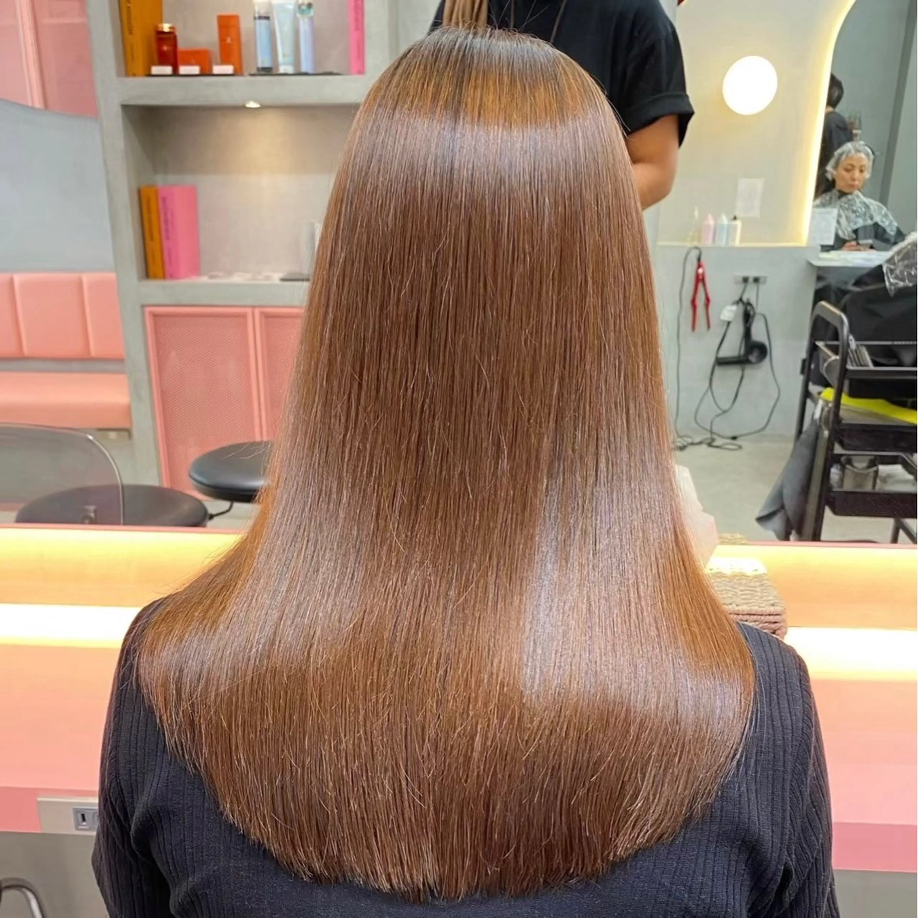 ロング カラー カット ヘアカラー 縮毛矯正 トリートメント 👑アイドル前髪/ ✨縮毛矯正✨/小原のヘアスタイル
