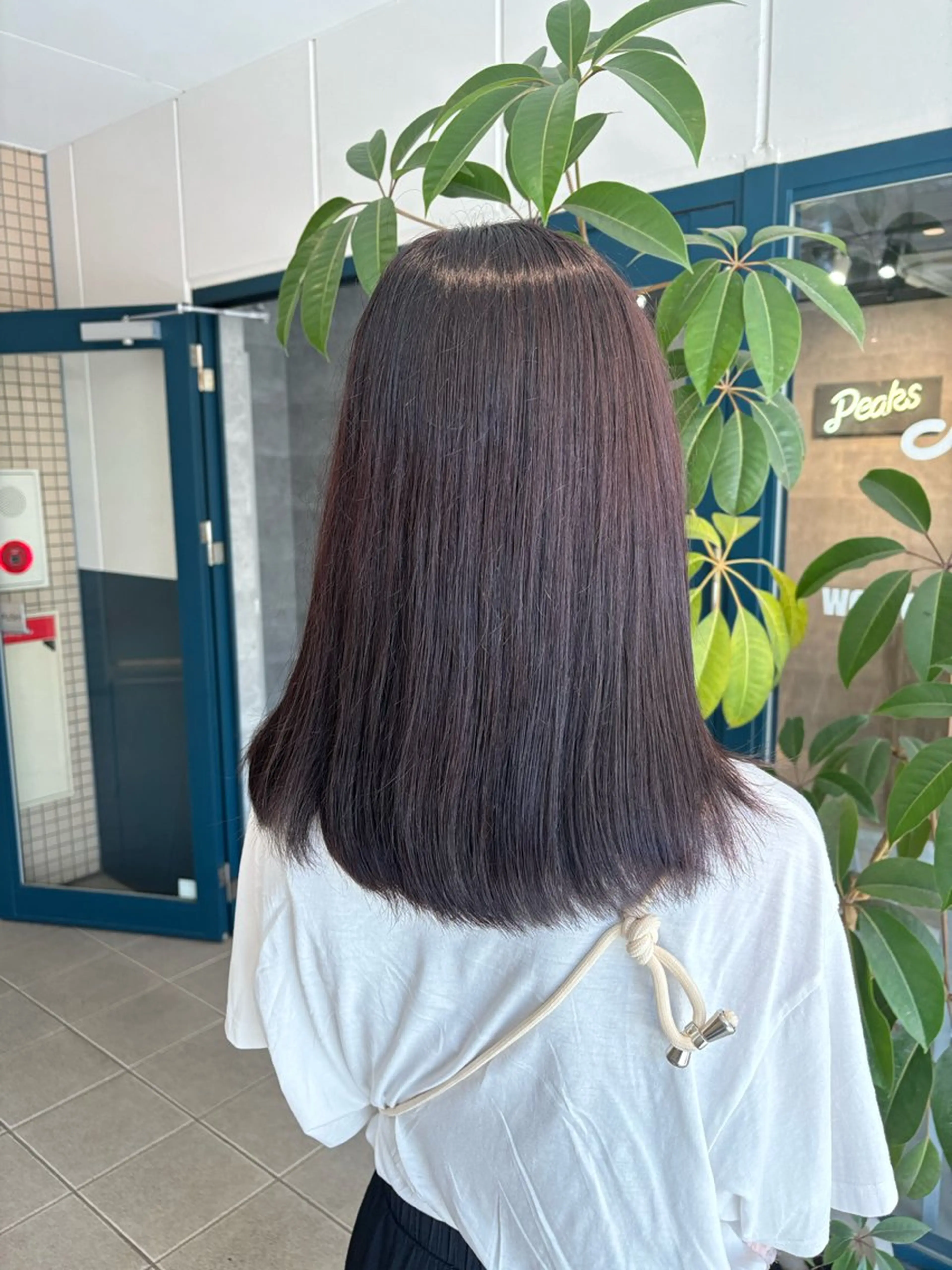 セミロング ピンクブラウン さき  ︎︎のヘアスタイル