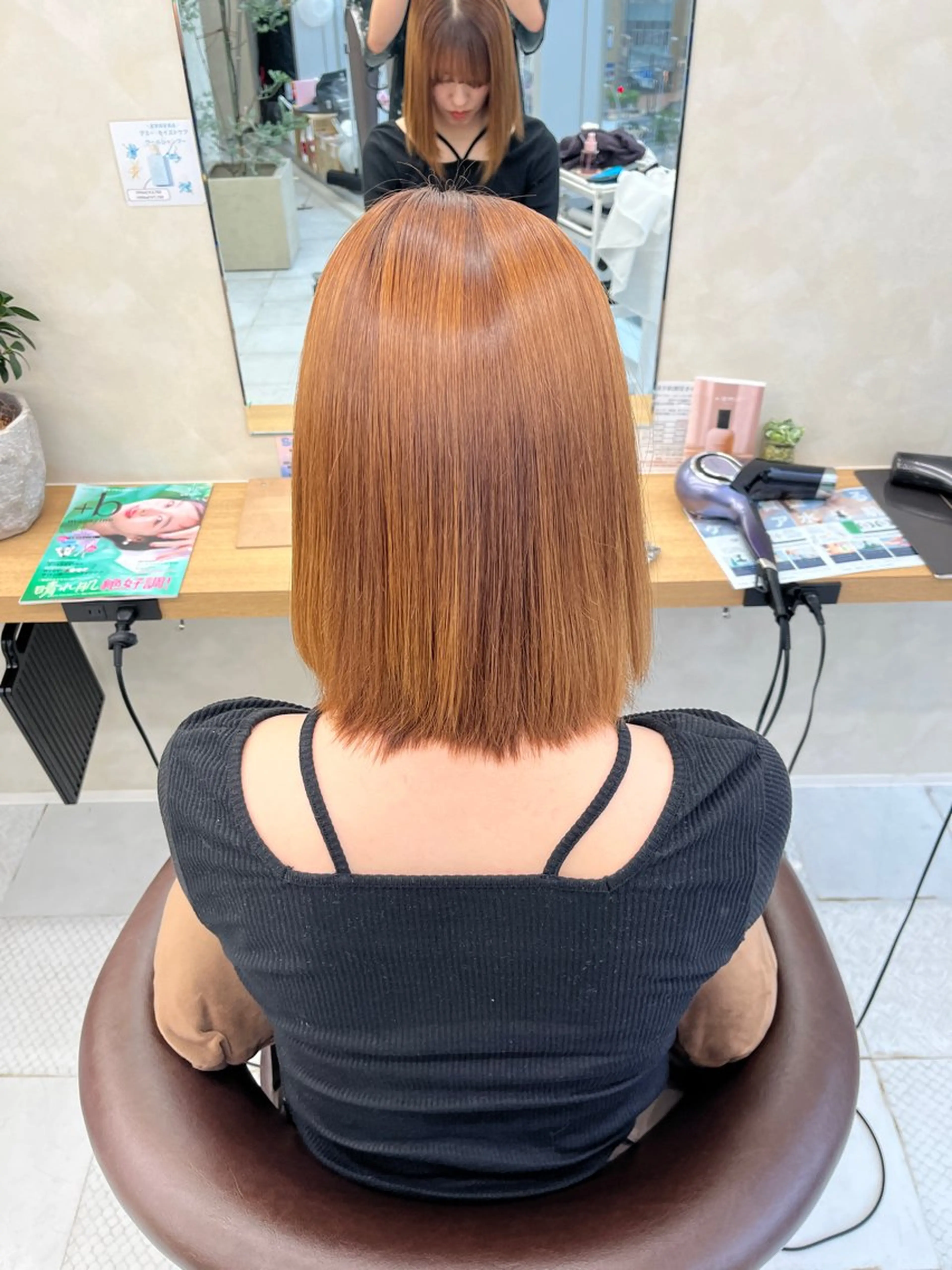 ミディアム 縮毛矯正 縮毛矯正💎/ 髪質改善ストレートのヘアスタイル