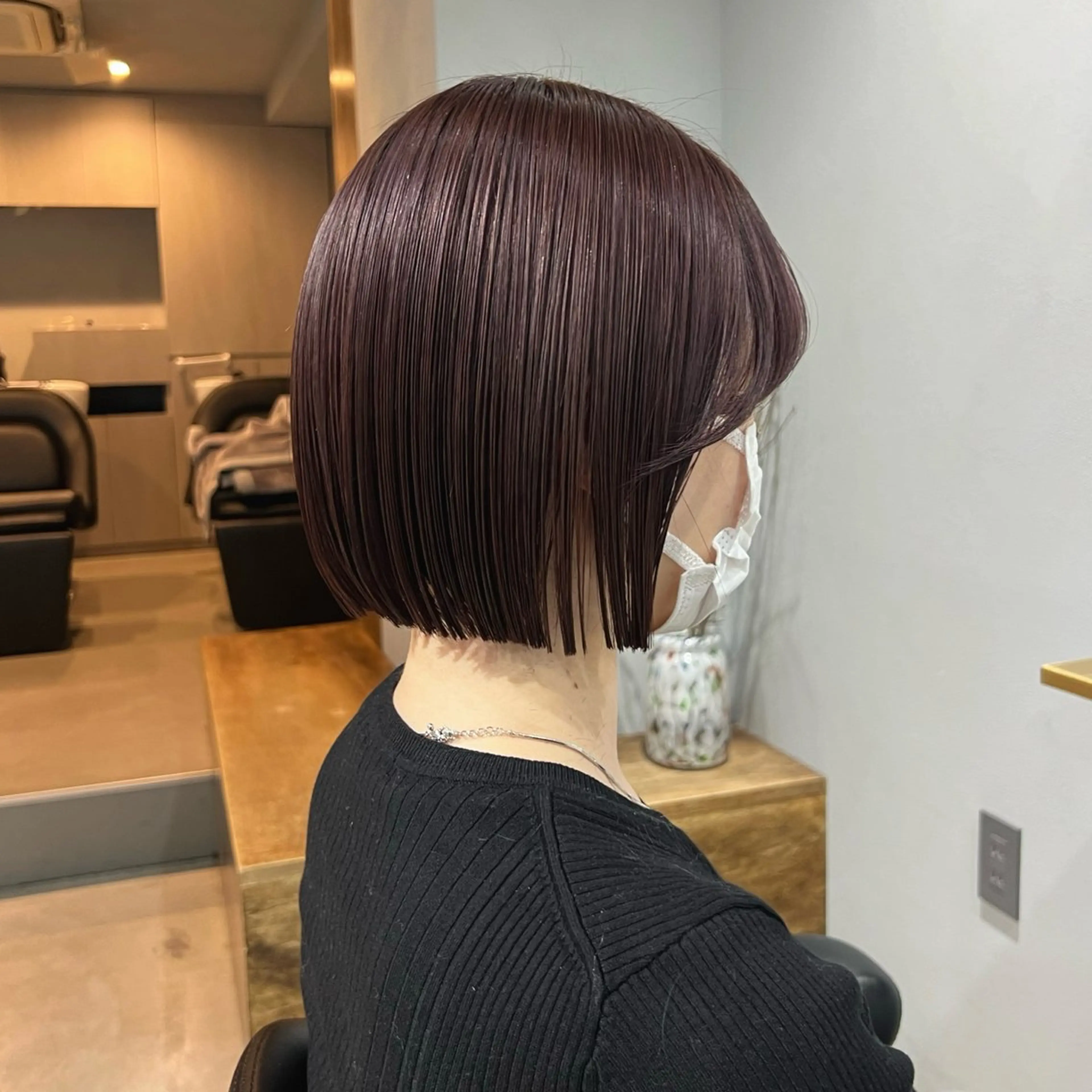 ショート カラー ヘアカラー トリートメント akane/ボブ /オリーブベージュのヘアスタイル