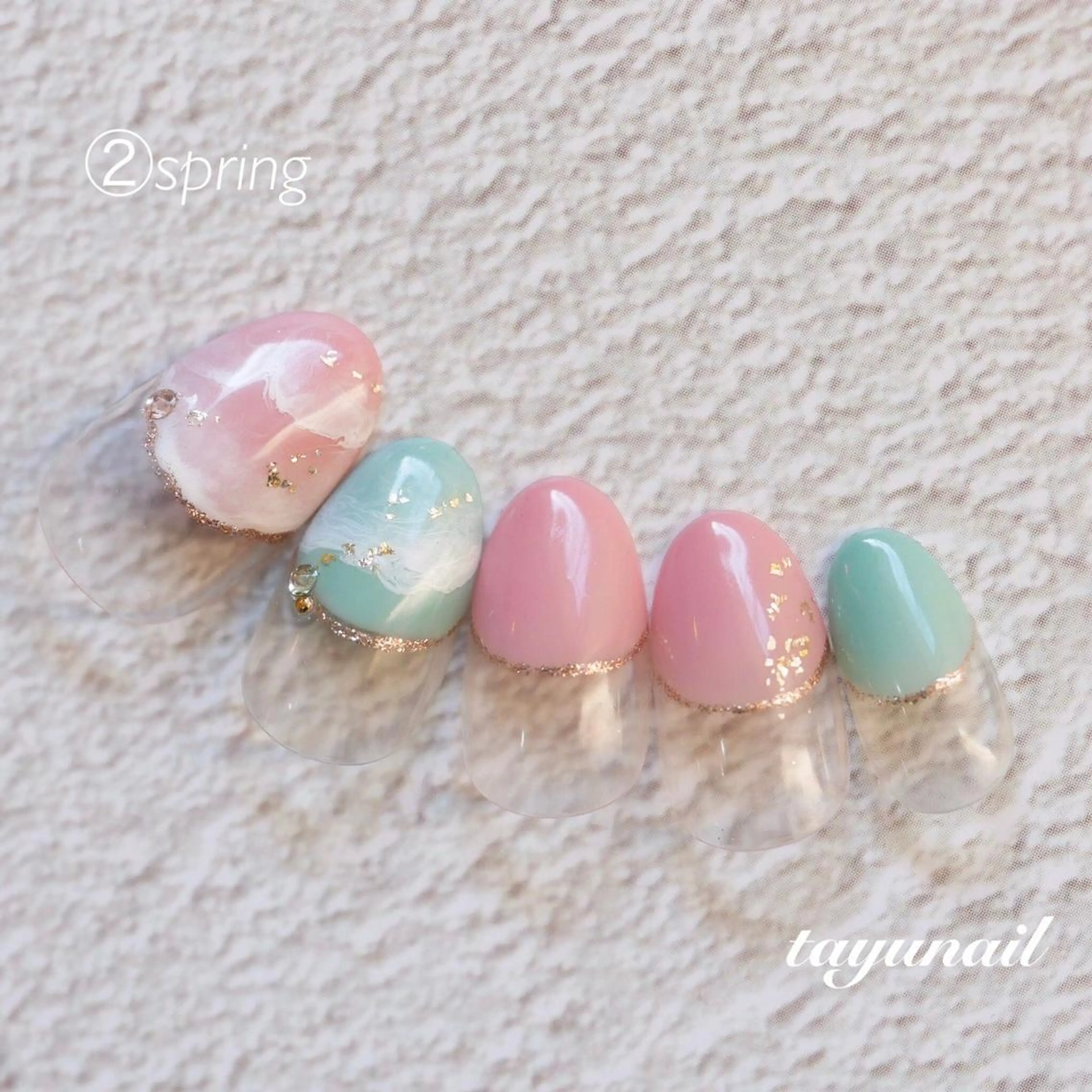 ネイル アートネイル ブルー フレンチネイル ジェルネイル ワンカラーネイル ネイルサロン 【たゆnail】のネイルデザイン