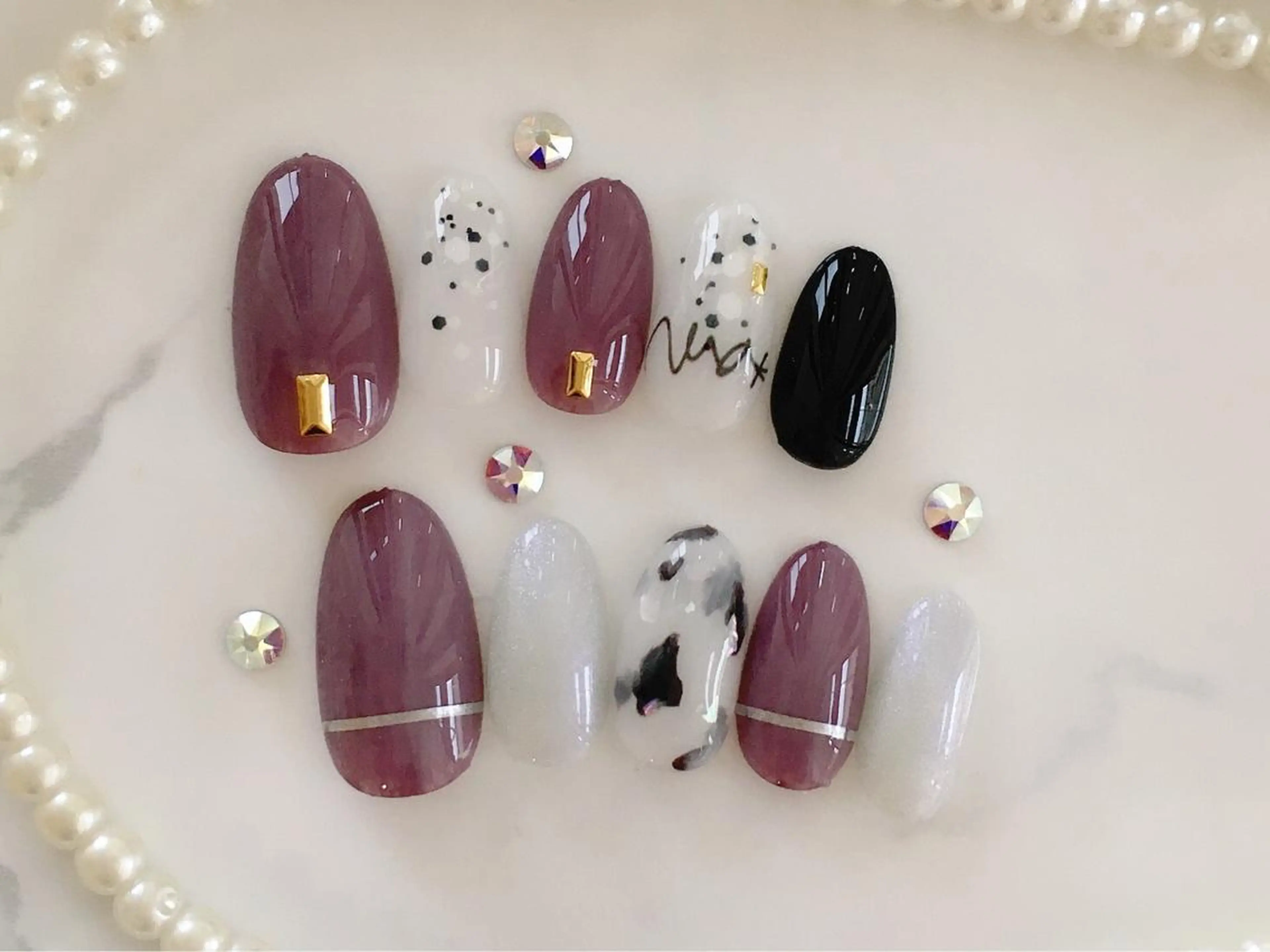 ネイル アートネイル シンプルネイル HALU ハルのネイルデザイン