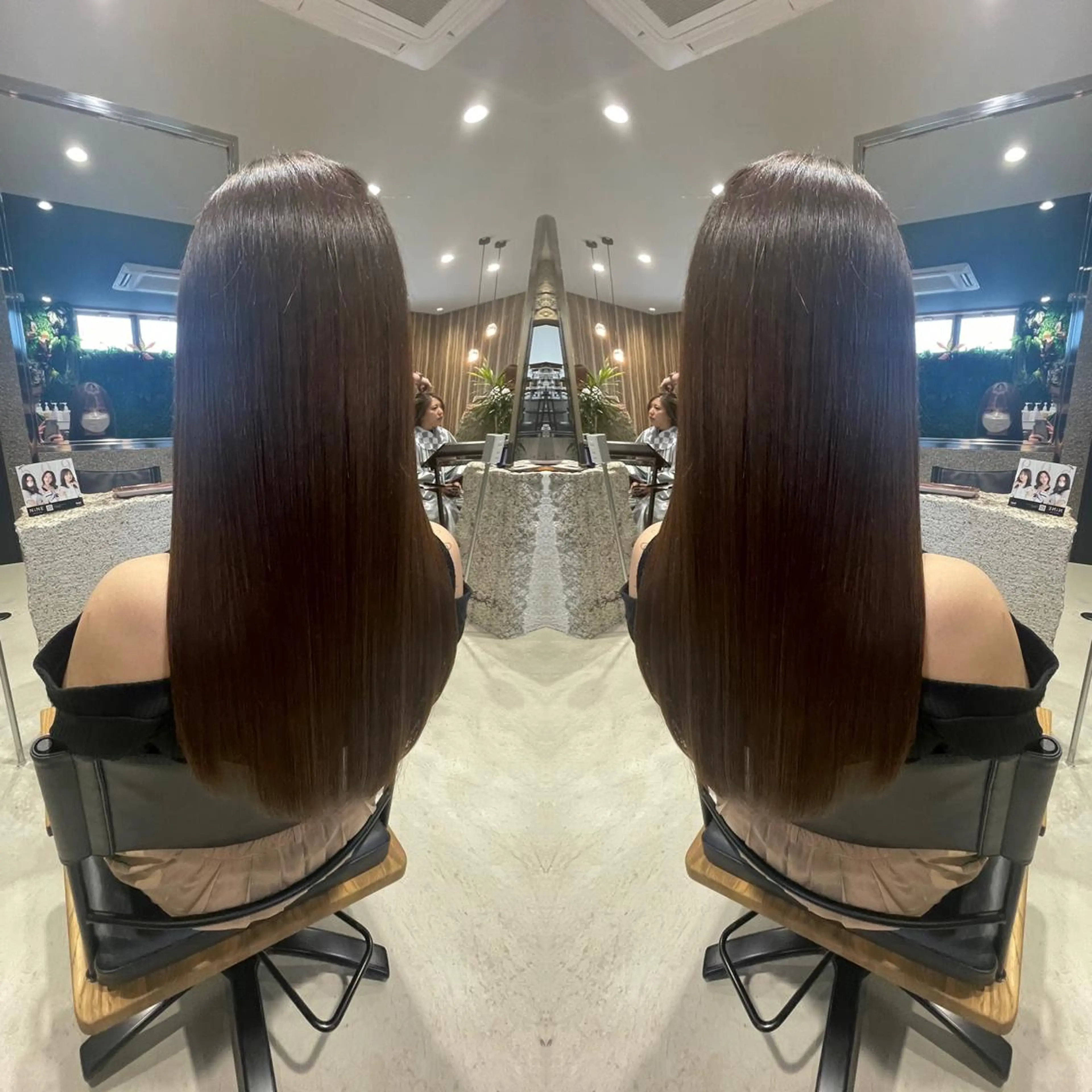 ロング イエローカラー 伸ばしかけ 髪質改善 縮毛矯正 トリートメント カット 縮毛矯正 トリートメント 森田 将志のヘアスタイル