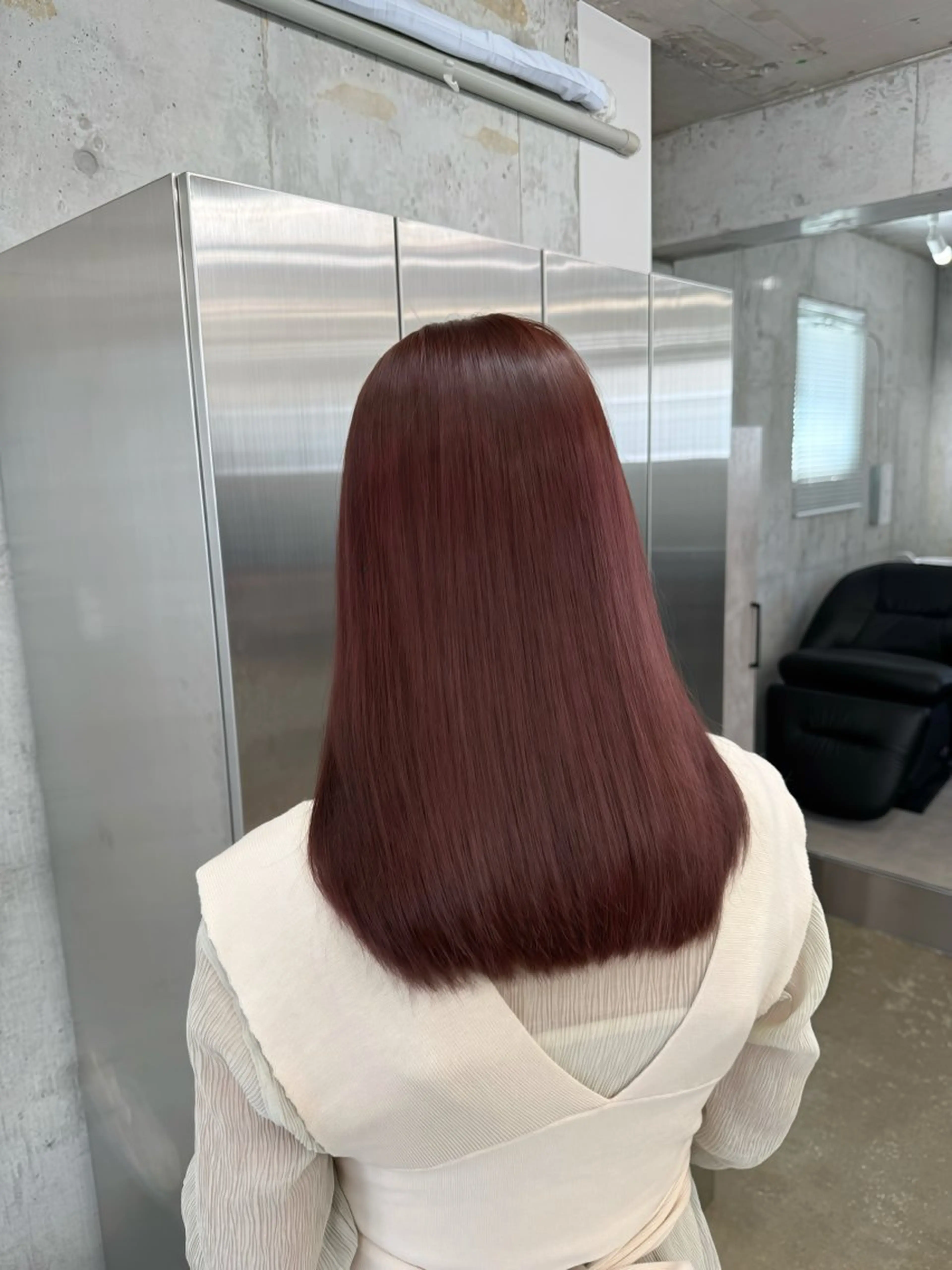 ミディアム カラー ブラウンカラー ピンクカラー ピンクブラウン トリートメント カット ヘアカラー トリートメント たいき/グレージュ 透明感/髪質改善のヘアスタイル