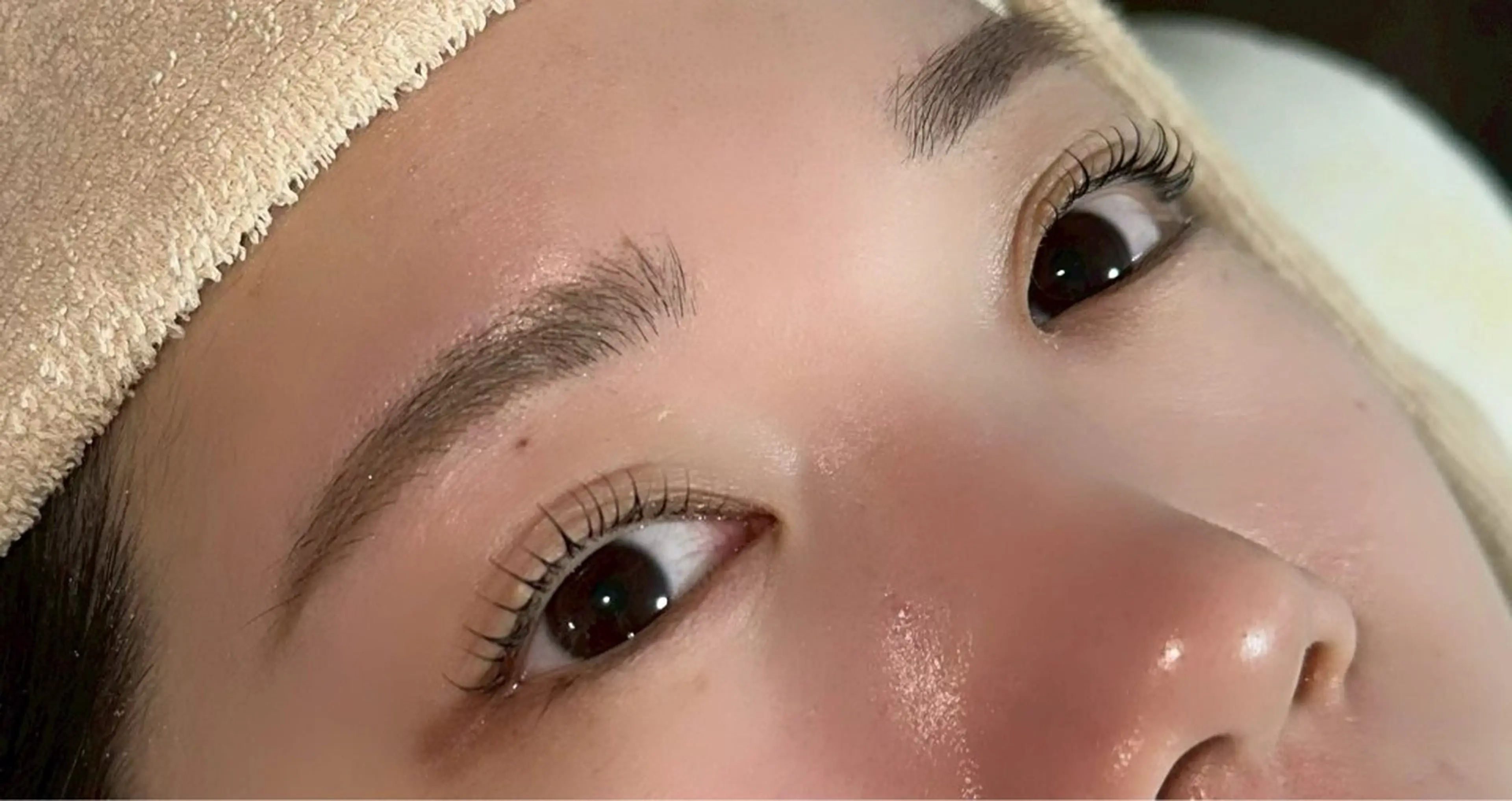 マツエク・マツパ 束感まつ毛 韓国風マツエク パリジェンヌラッシュリフト まつげパーマ 一重×まつ毛パーマ マツエク Eye Salon HELIA 十三店のマツエク・マツパデザイン