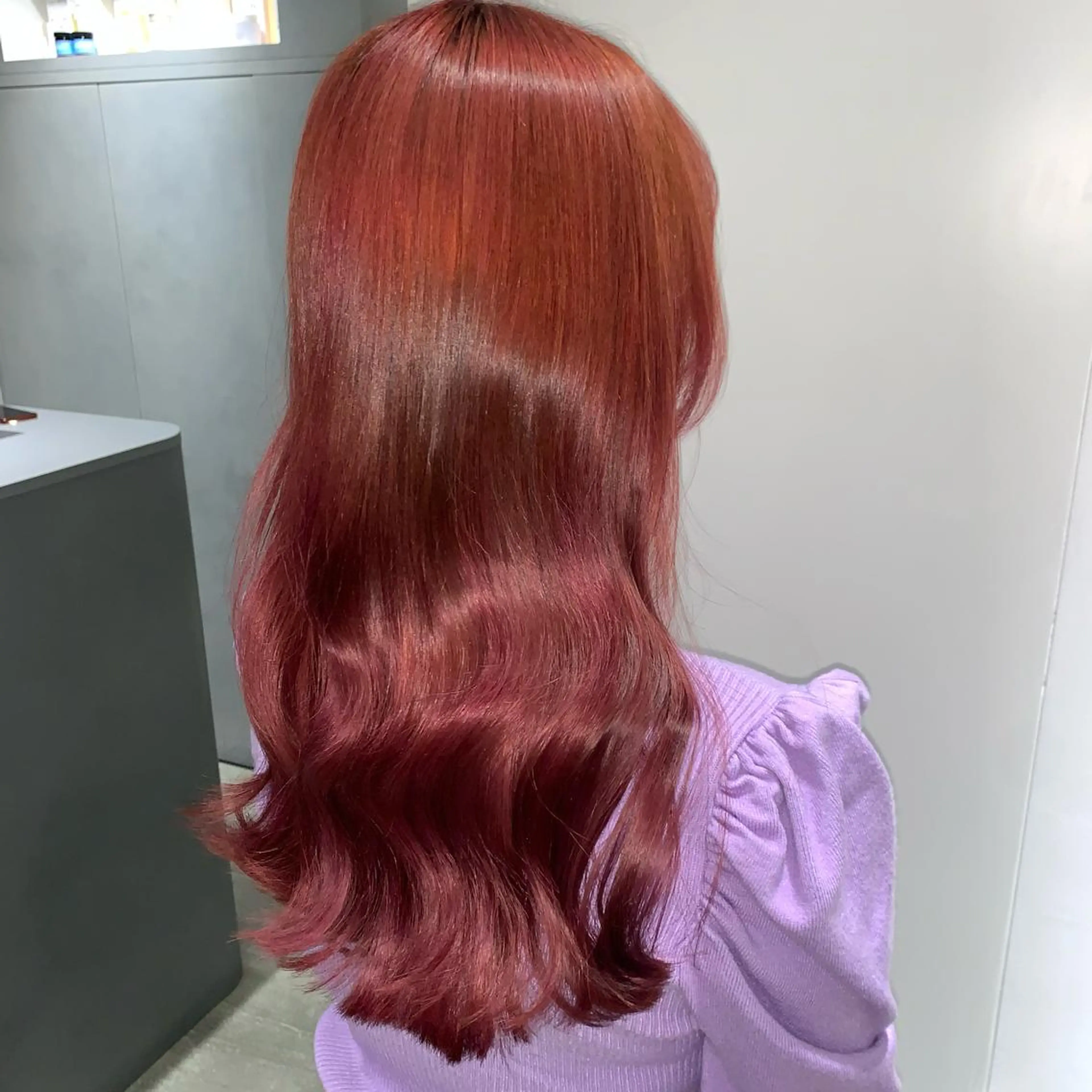 ロング カラー ヘアアレンジ 新宿♥ハッシュカット 暖色カラー♥Unaのヘアスタイル