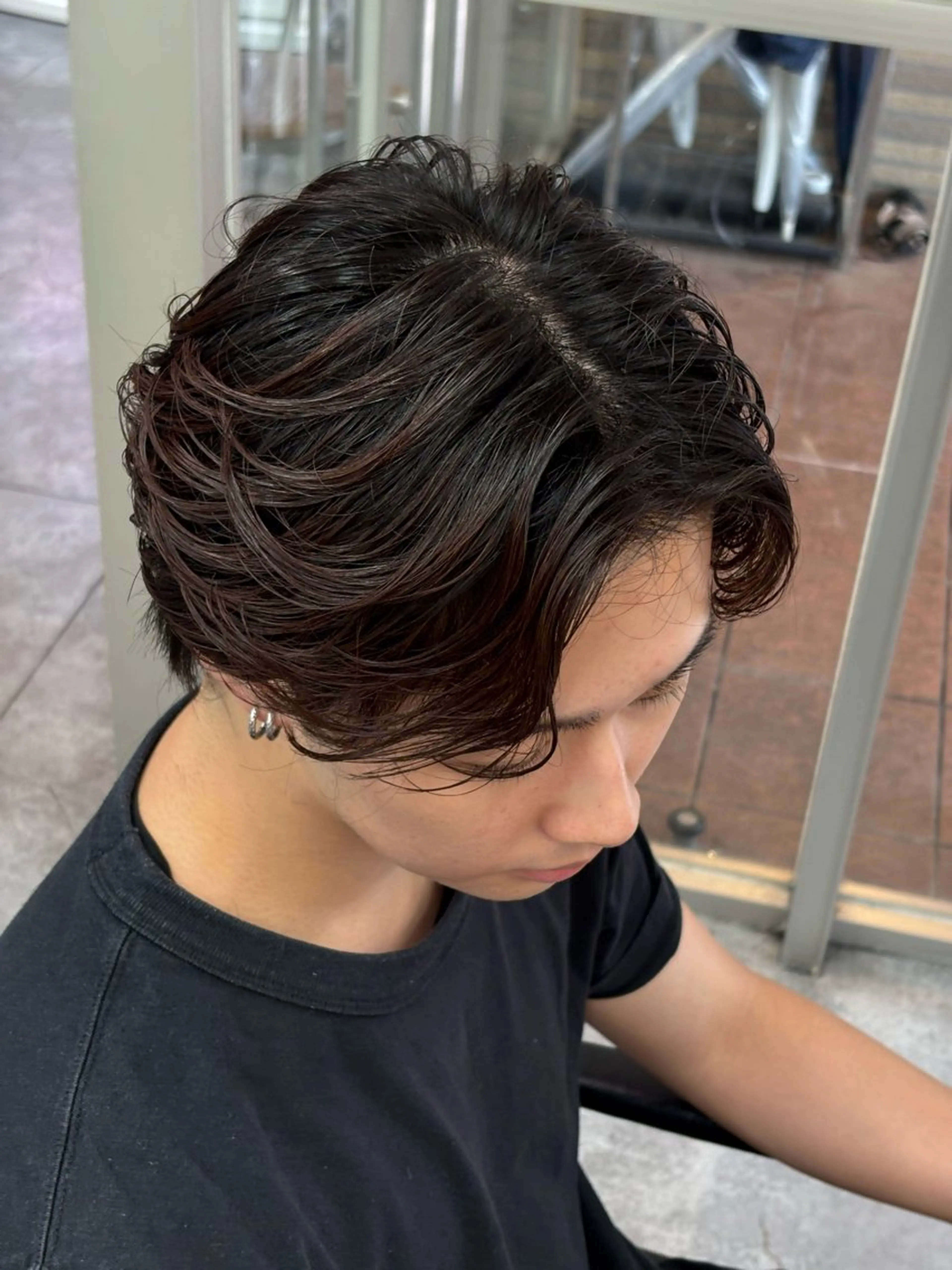 ミディアム カラー パーマ メンズ カット パーマ トリートメント ヘアセット メンズパーマ特化 🔥韓国ヘア職人🔥のヘアスタイル