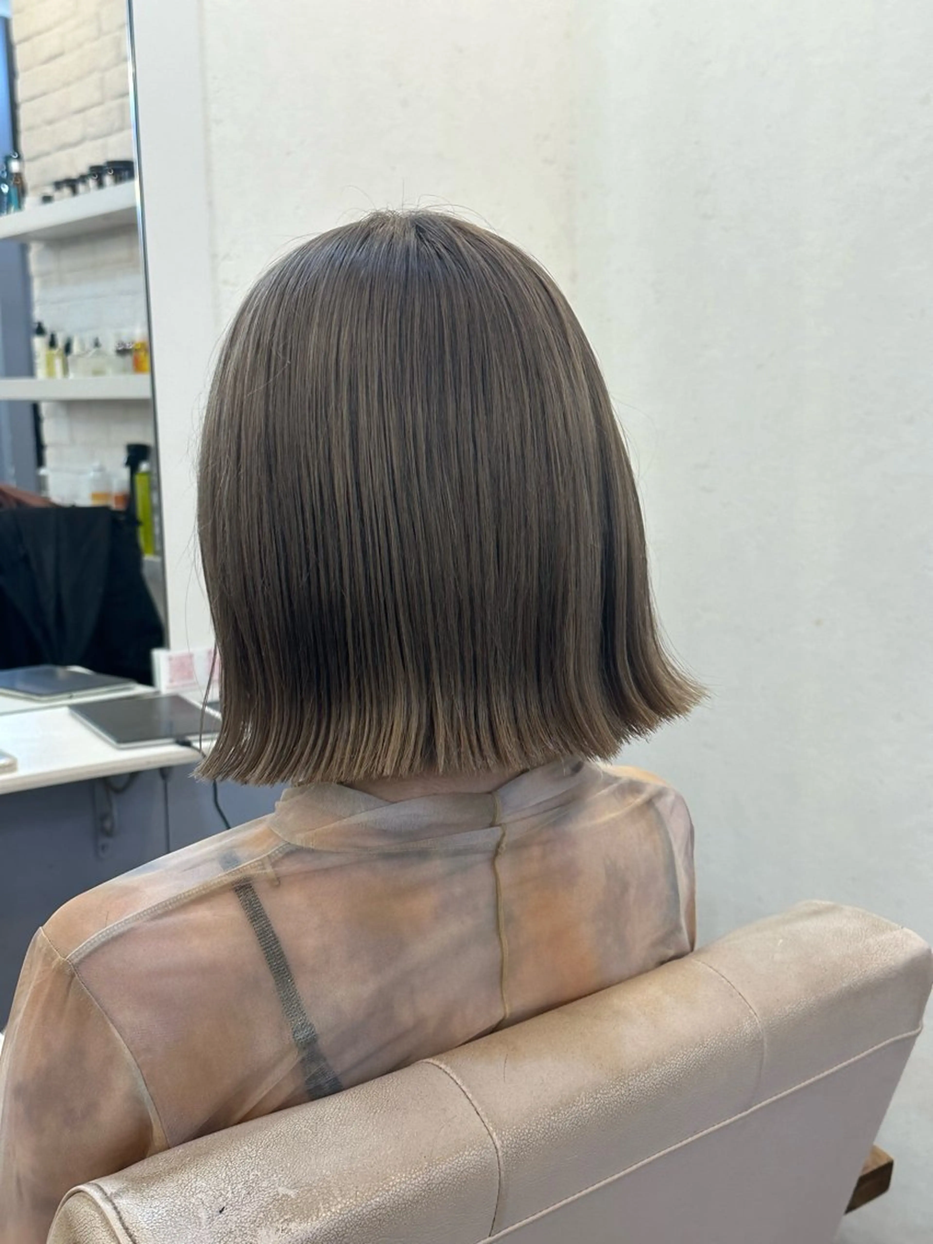 ショート ボブ 外ハネヘア カット ヘアカラー トリートメント 🩵透明感/高発色 /難波/北原佑記🌸のヘアスタイル