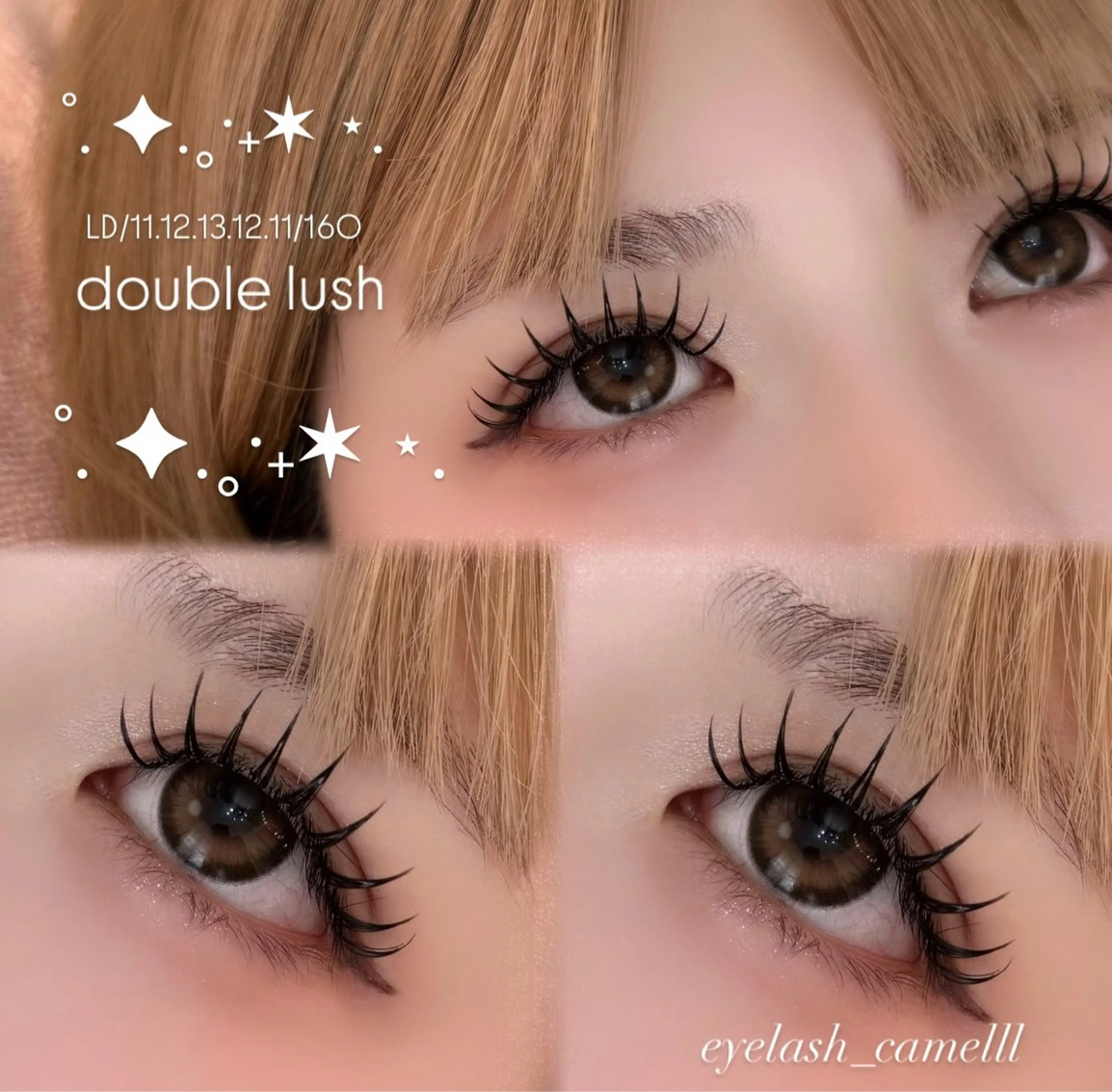 マツエク・マツパ マツエク 【那覇/束感まつ毛 /LED】ｷｬﾒﾙのマツエク・マツパデザイン