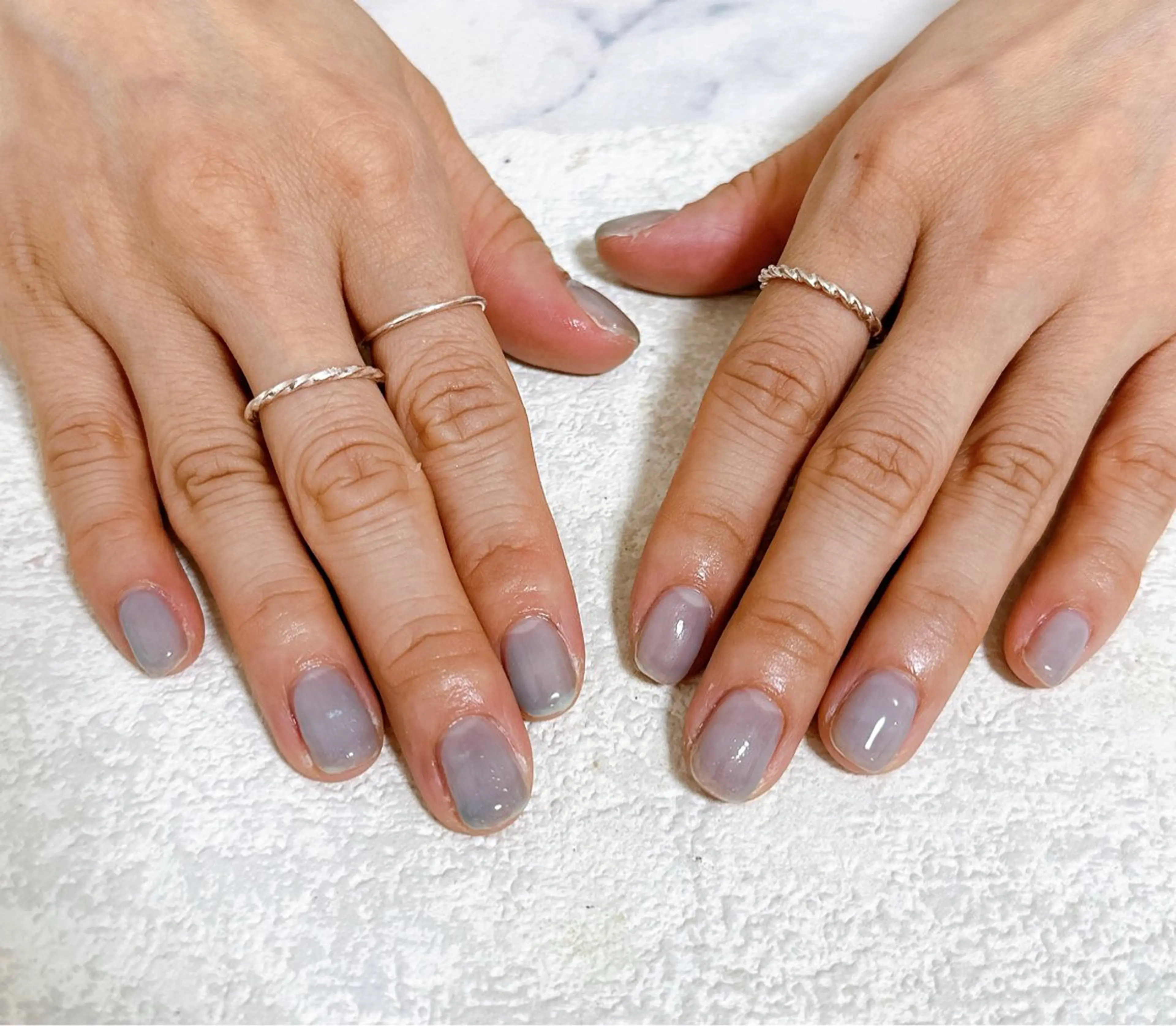 ネイル オーロラネイル クリアネイル フットネイル フレンチネイル ジェルネイル ハンドネイル mogunail &blowのネイルデザイン